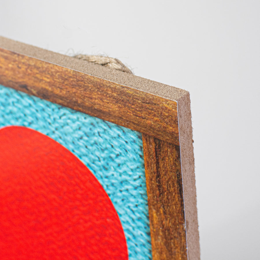 10" Square Wooden Sign: I Heart (Dog) Walks detail photo 3