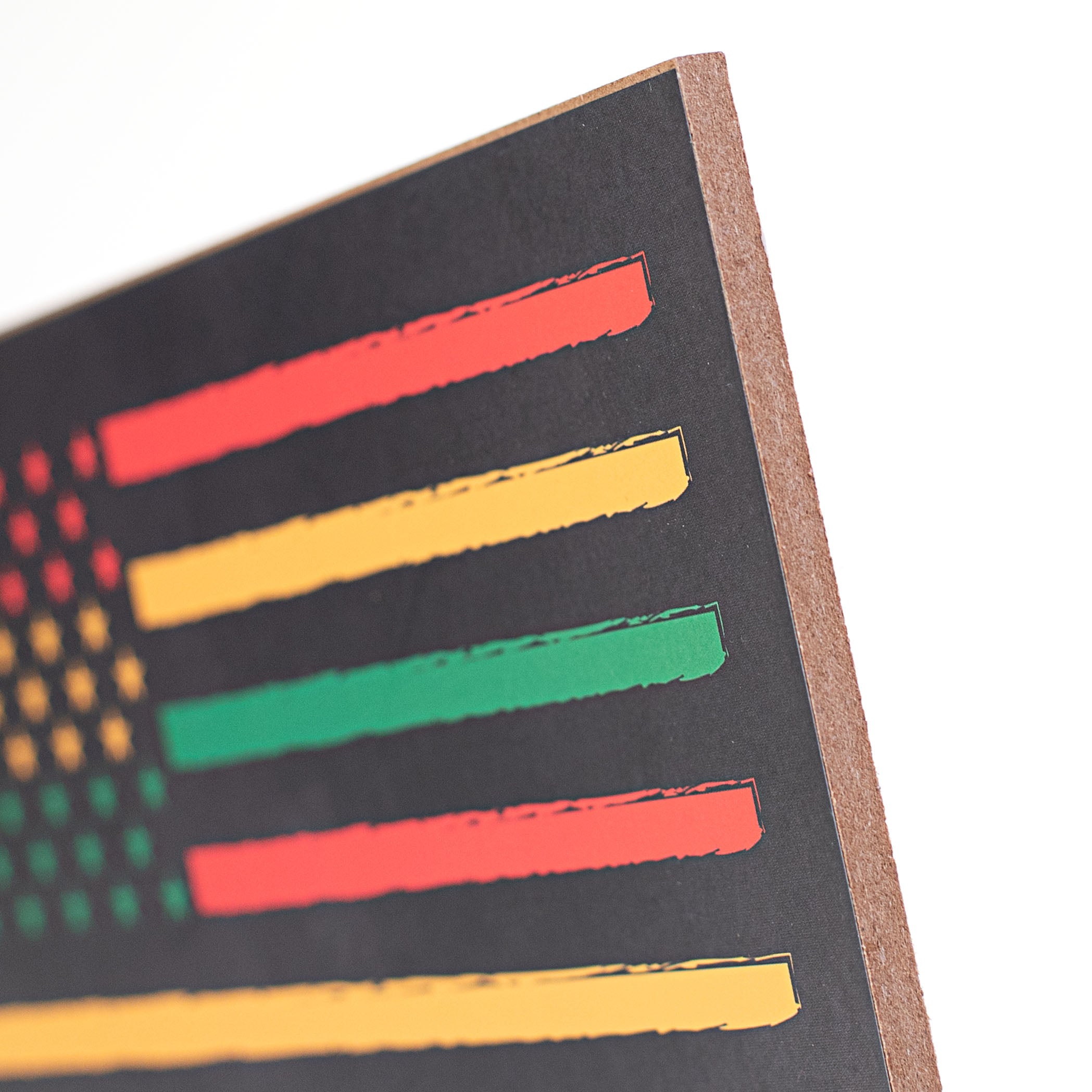 10" Square Wooden Sign: Juneteenth Freedom Flag detail photo 3