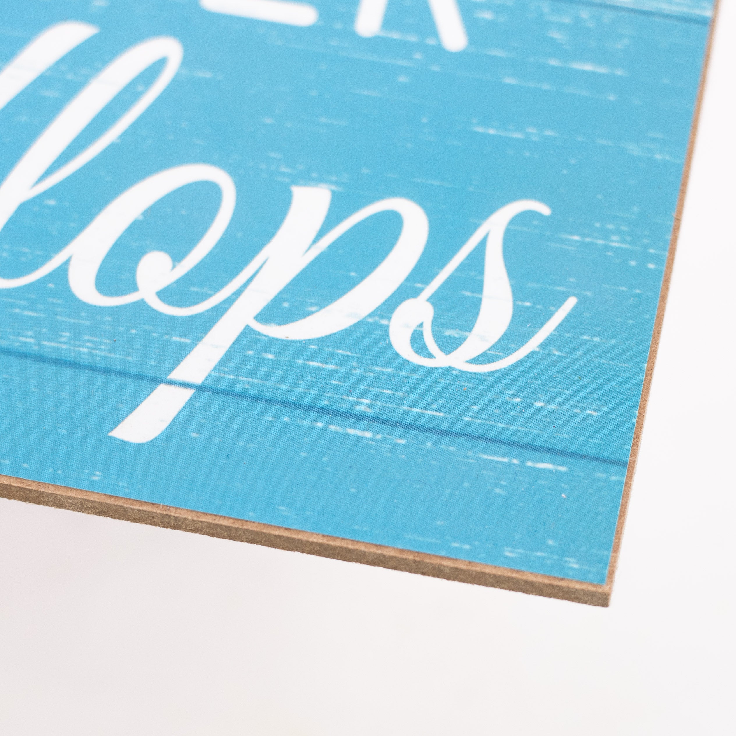 10" Square Wooden Sign: Life In Flip Flops detail photo 3