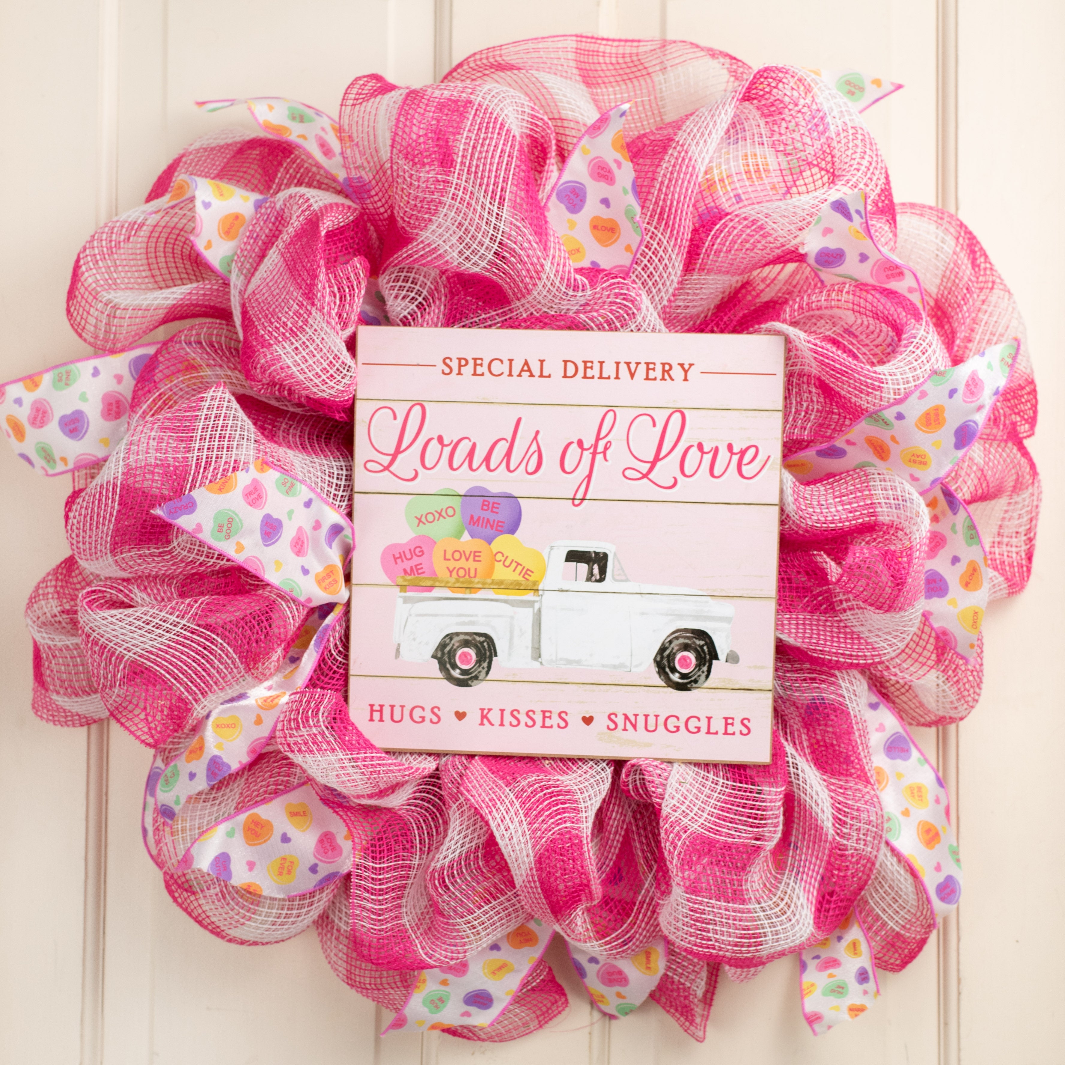 10" Square Wooden Sign: Loads of Love Truck Lifestyle Photo