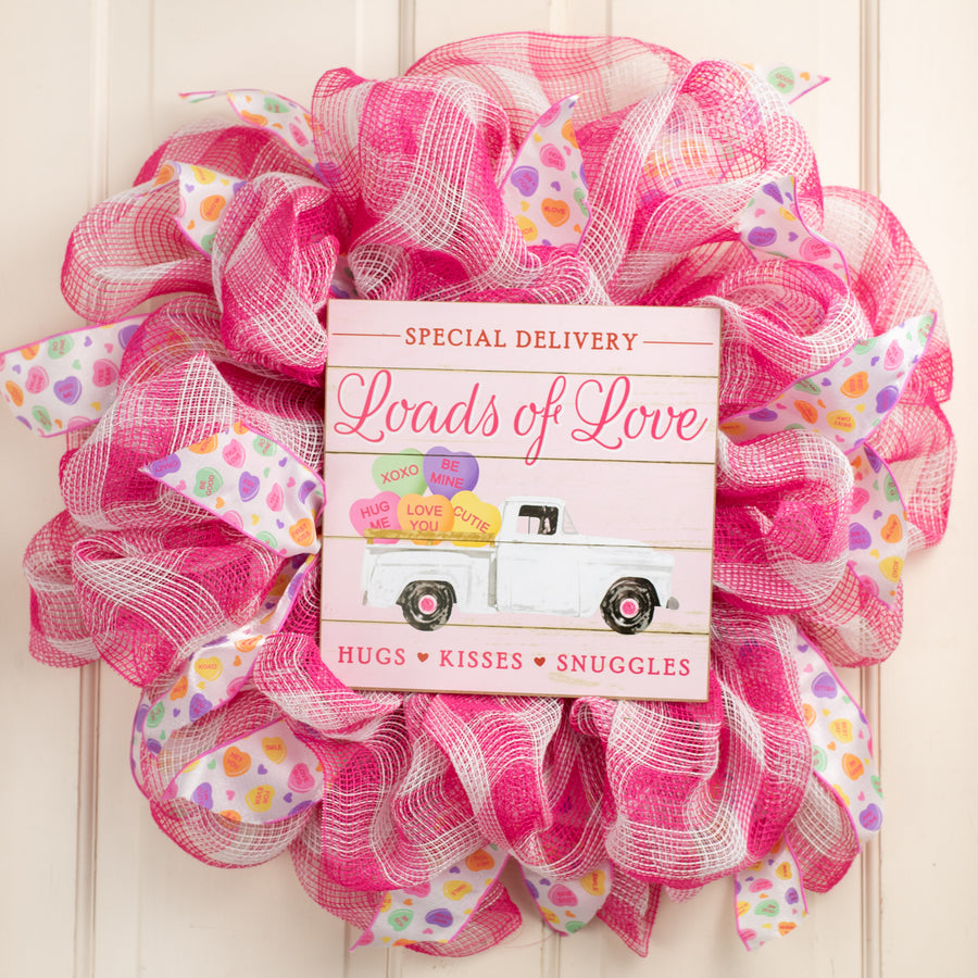 10" Square Wooden Sign: Loads of Love Truck Lifestyle Photo