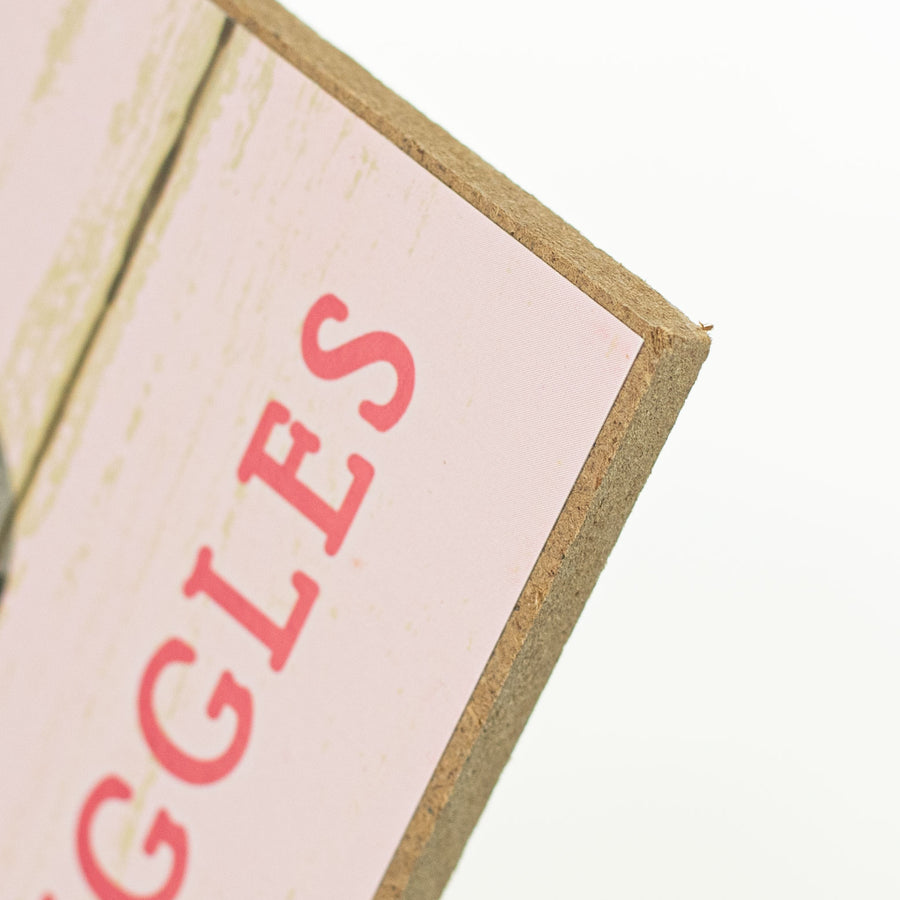 10" Square Wooden Sign: Loads of Love Truck detail photo 3