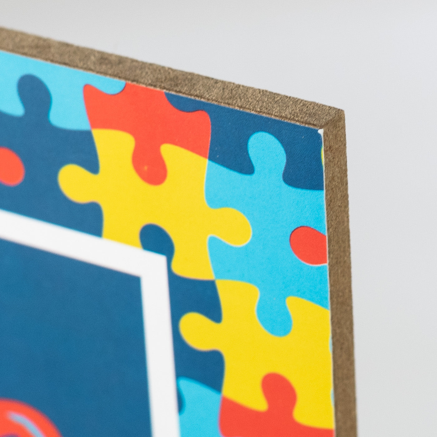 10" Square Wooden Sign: I Love Someone With Autism detail photo 3