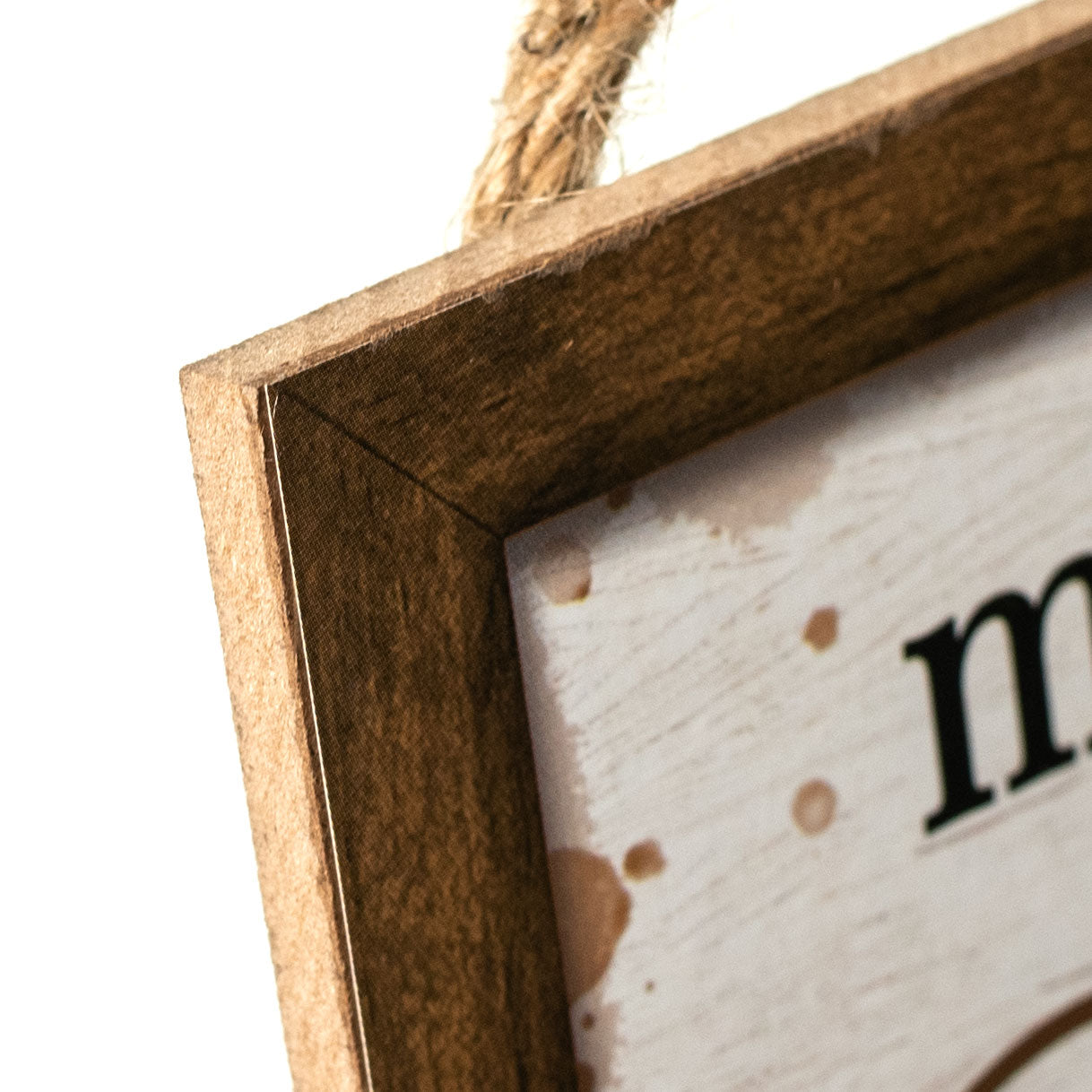 10" Square Wooden Sign: May Your Coffee Be Strong detail photo 3