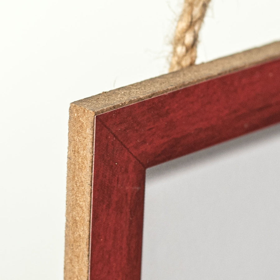 10" Square Wooden Sign: Meet Me Under The Mistletoe detail photo 3