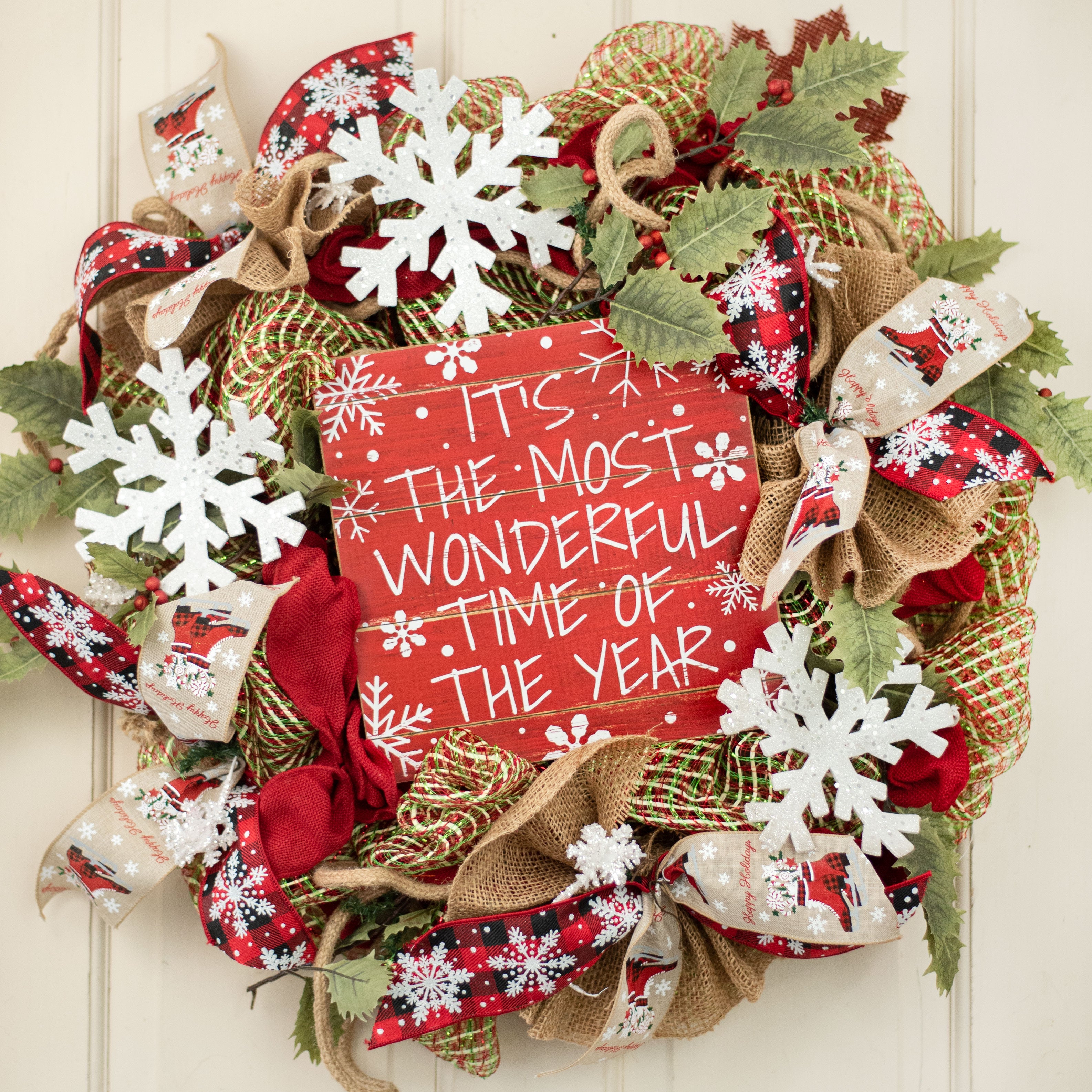 10" Square Wooden Sign: Most Wonderful Time Lifestyle Photo