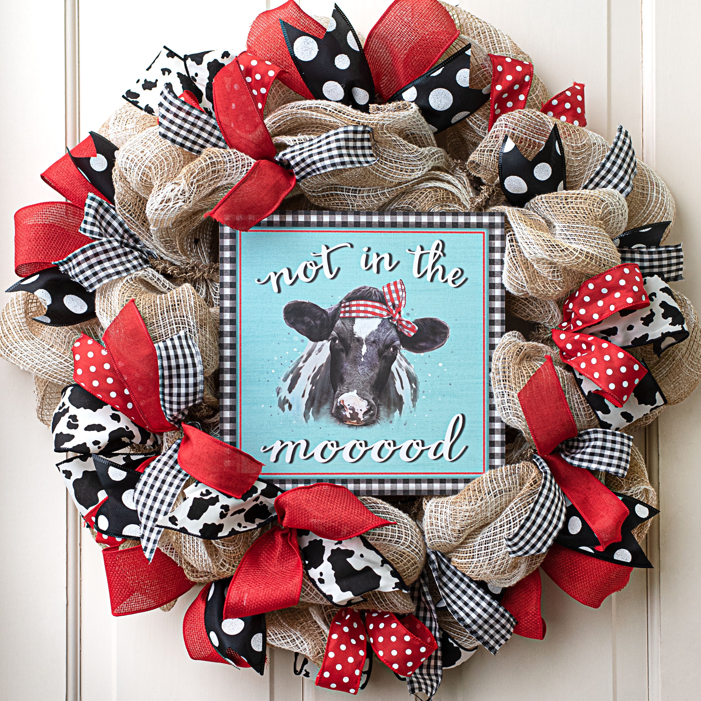 10" Square Wooden Sign: Not In The Mood Lifestyle Photo
