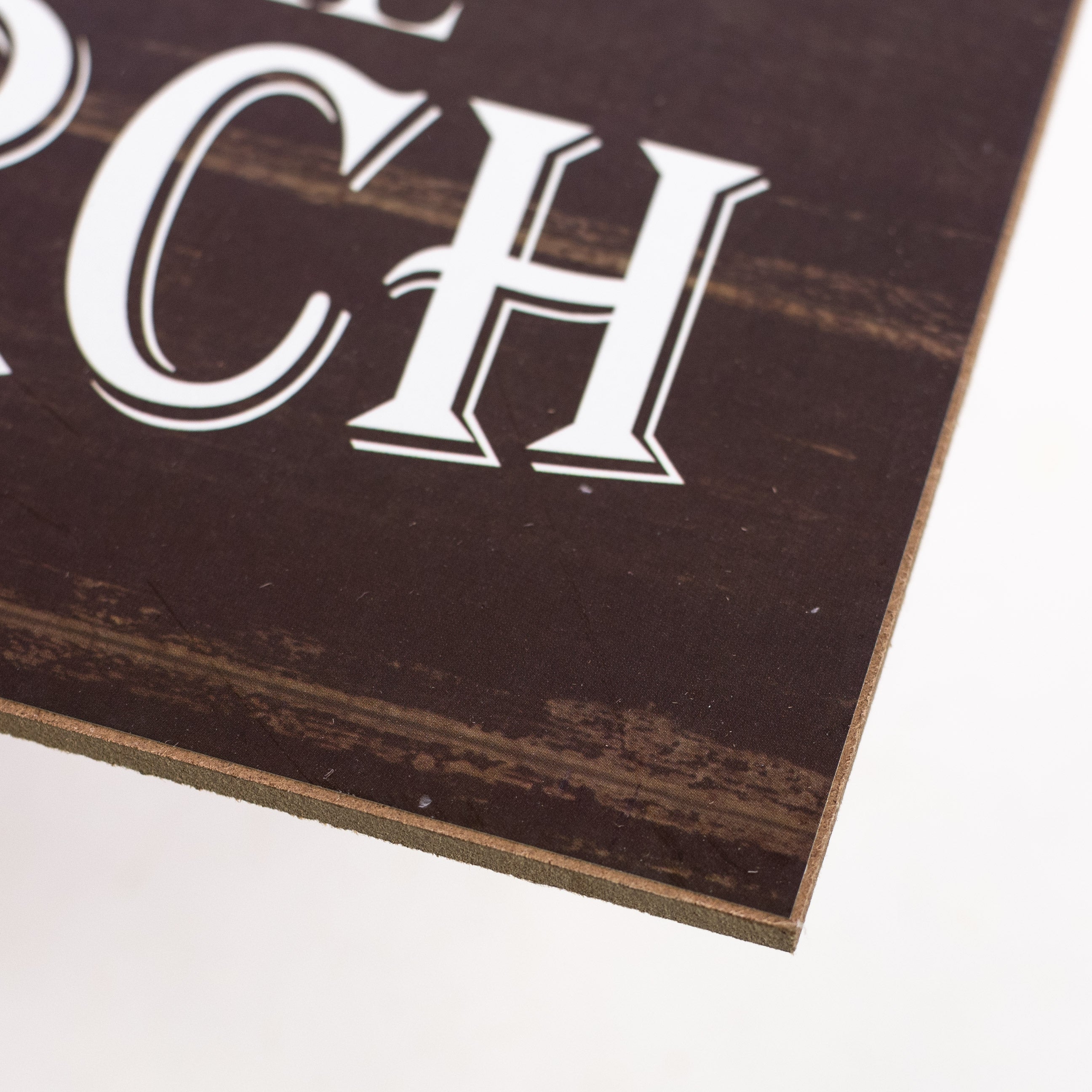 10" Square Wooden Sign: Porch Happiness detail photo 3