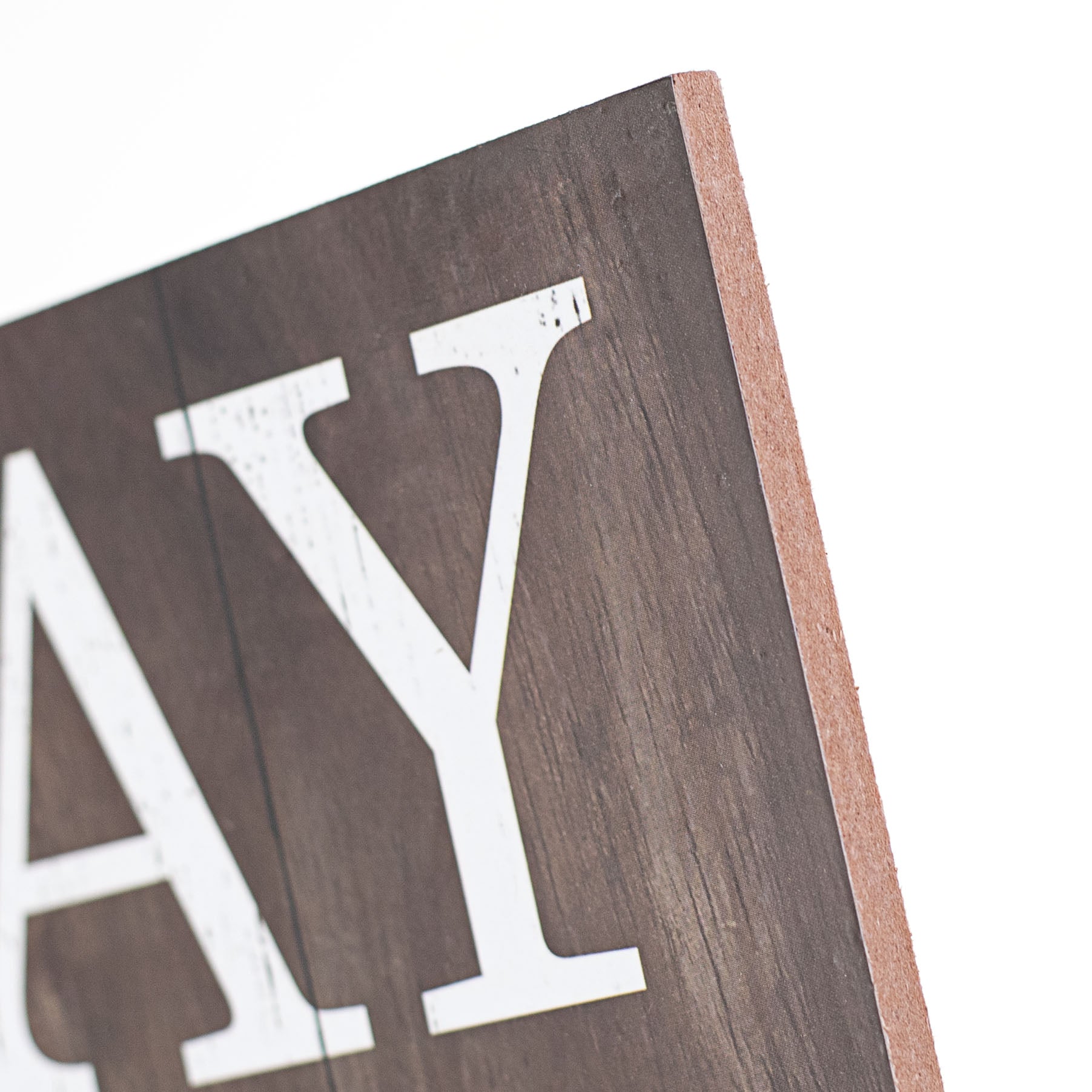 10" Square Wooden Sign: Pray Big detail photo 3