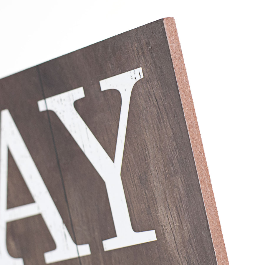 10" Square Wooden Sign: Pray Big detail photo 3