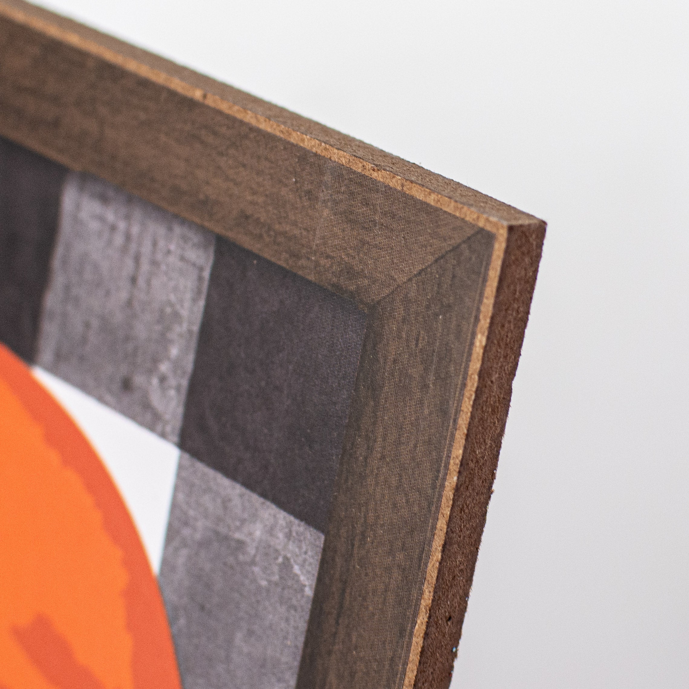 10" Square Wooden Sign: Pumpkin On Check detail photo 3