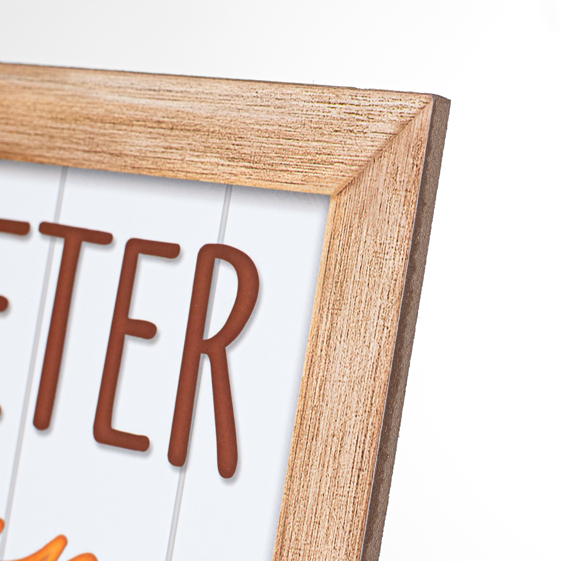 10" Square Wooden Sign: Sweeter Than Pumpkin Pie detail photo 3