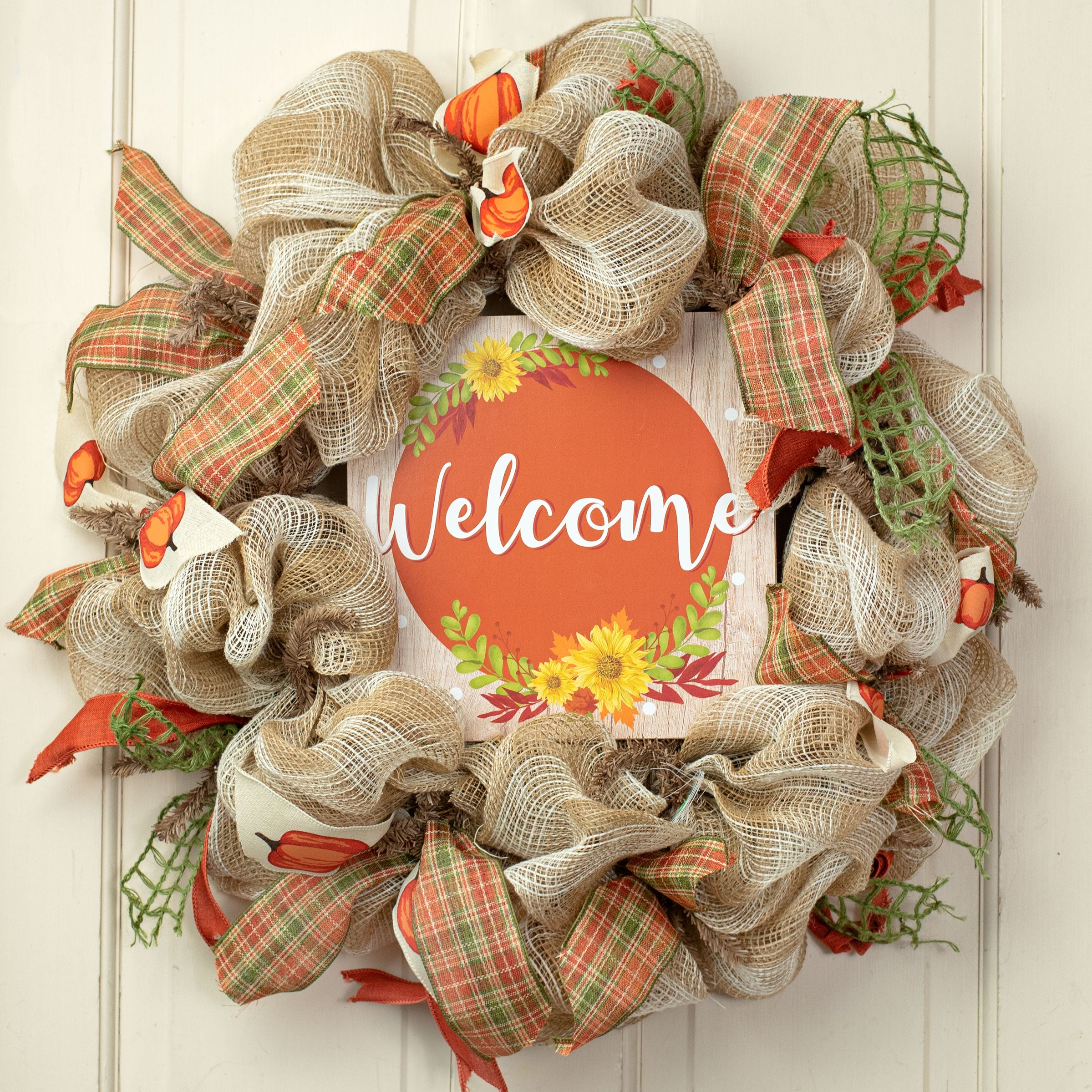 10" Square Wooden Sign: Welcome Fall Lifestyle Photo
