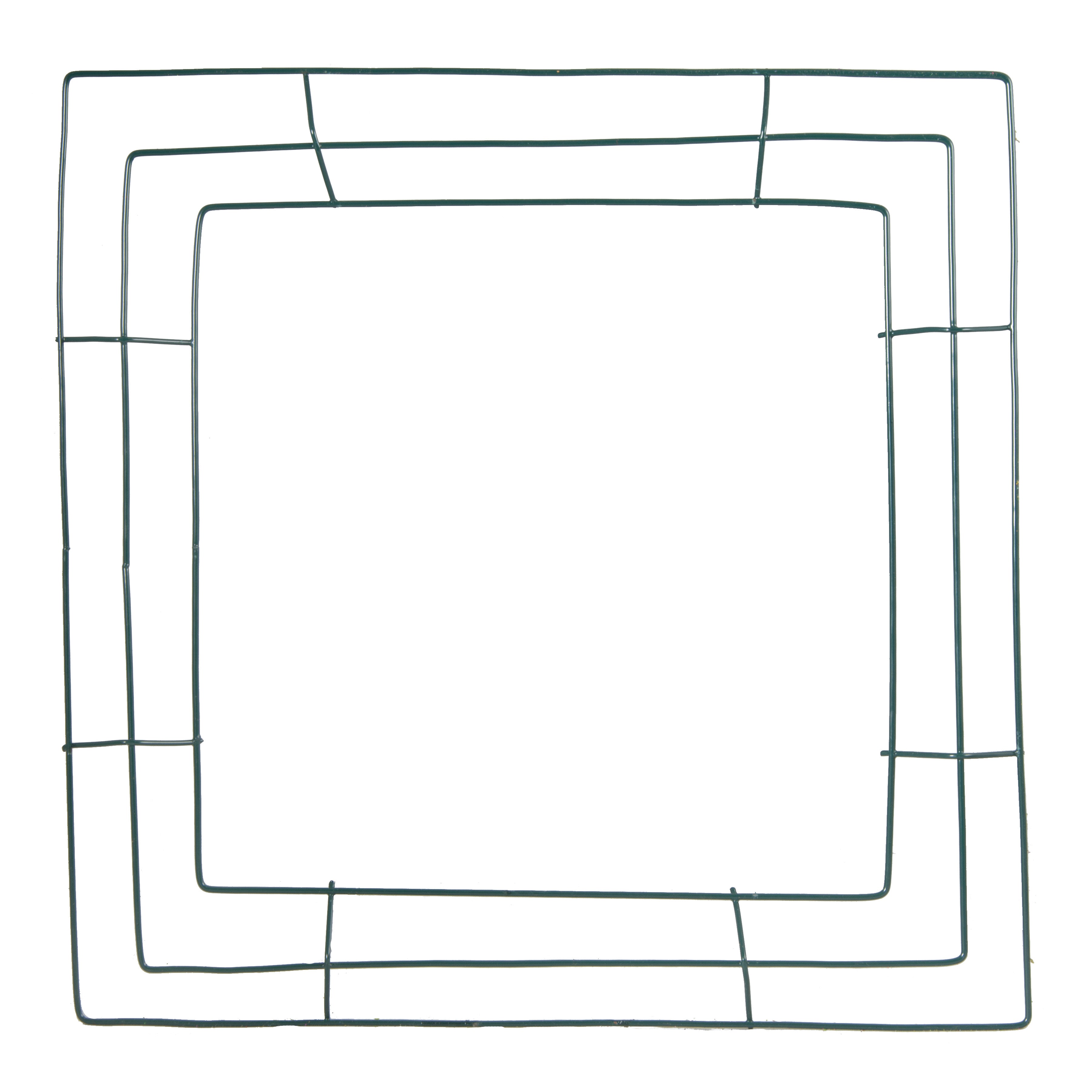 14" Square Wreath Form: 3 Wire Item Number: 36014