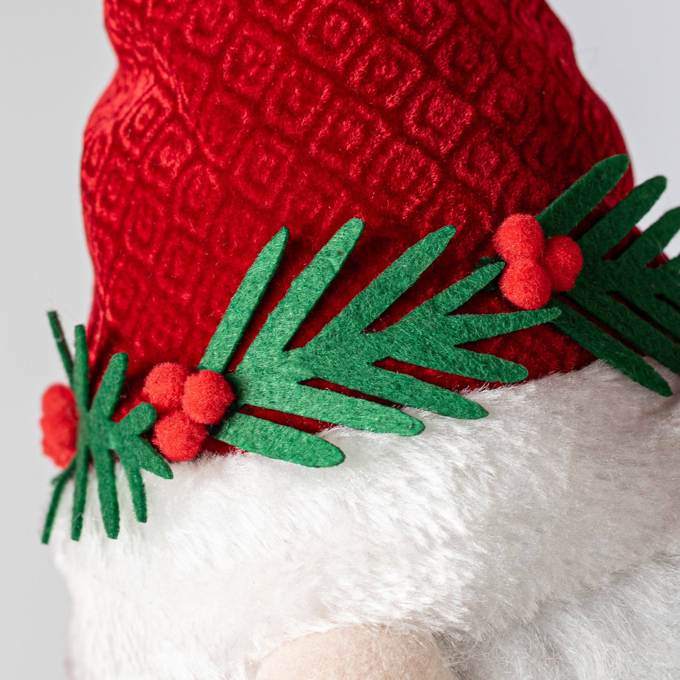 16" Standing Santa with Gift Figurine detail photo 3