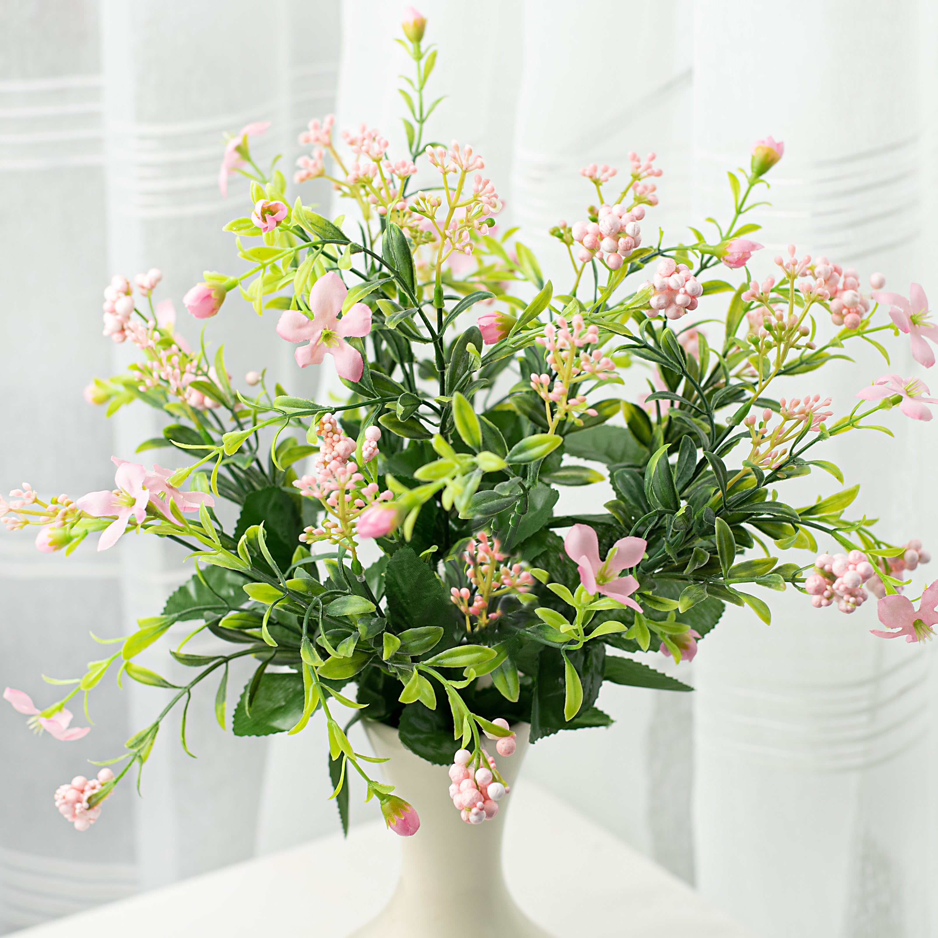 18" Star Flower Berry Bush: Pink Item Number: 35094PK