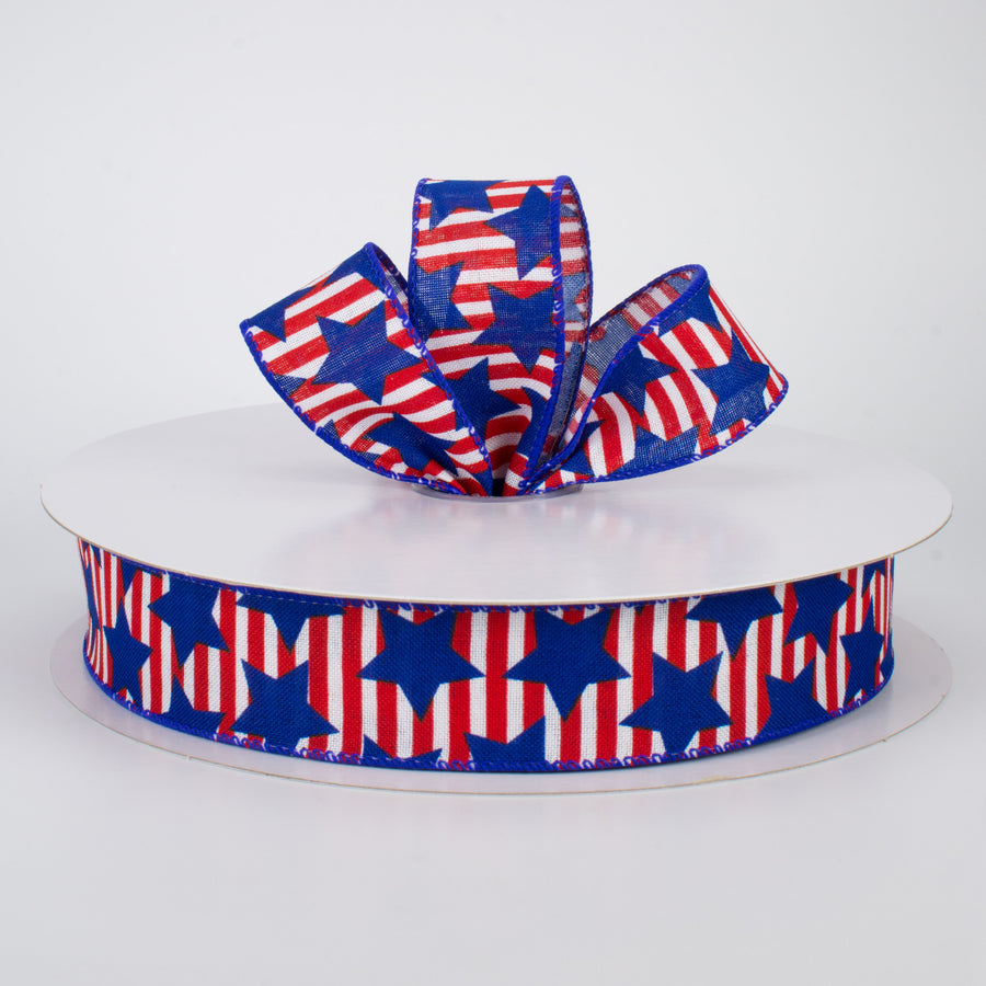 1.5" Stars On Stripes Ribbon (50 Yards) Lifestyle Photo