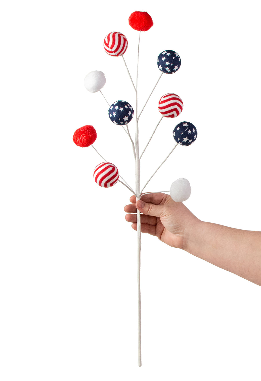 26" Stars & Stripe Ball Spray: RWB detail photo 3