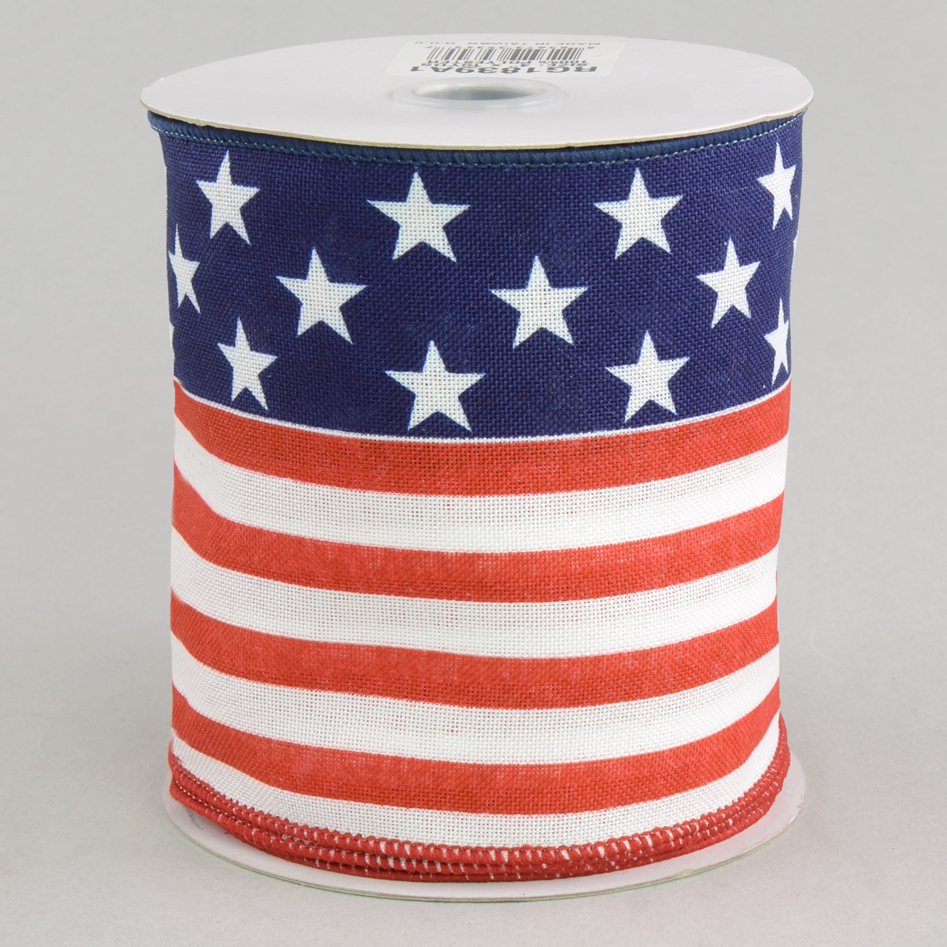 4" Stars & Stripes Ribbon: Red, White, Blue (10 Yards)