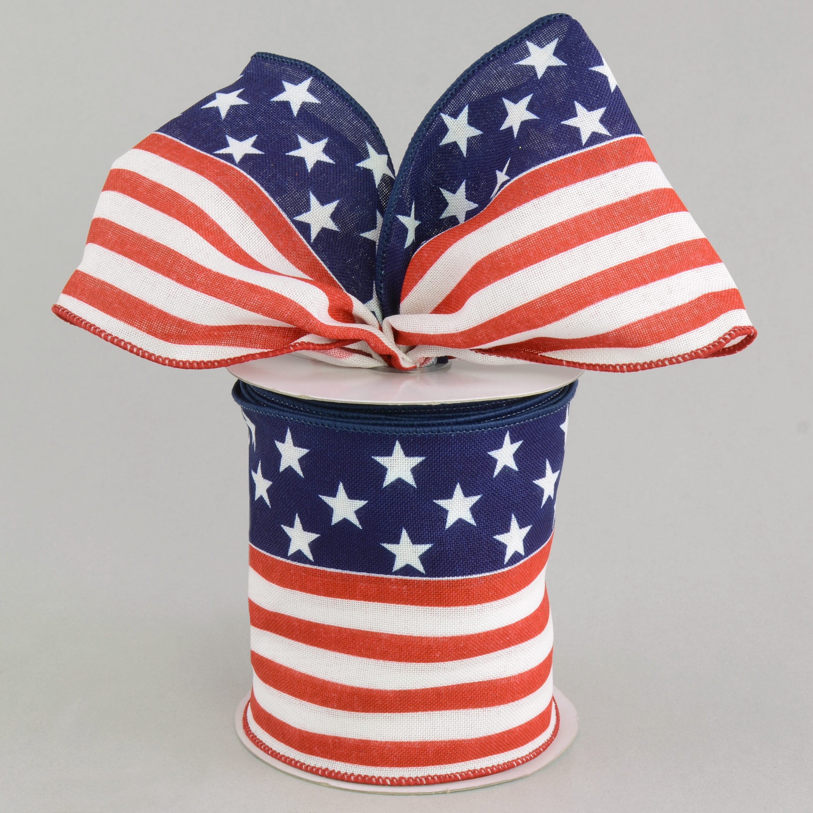 4" Stars & Stripes Ribbon: Red, White, Blue (10 Yards) Lifestyle Photo