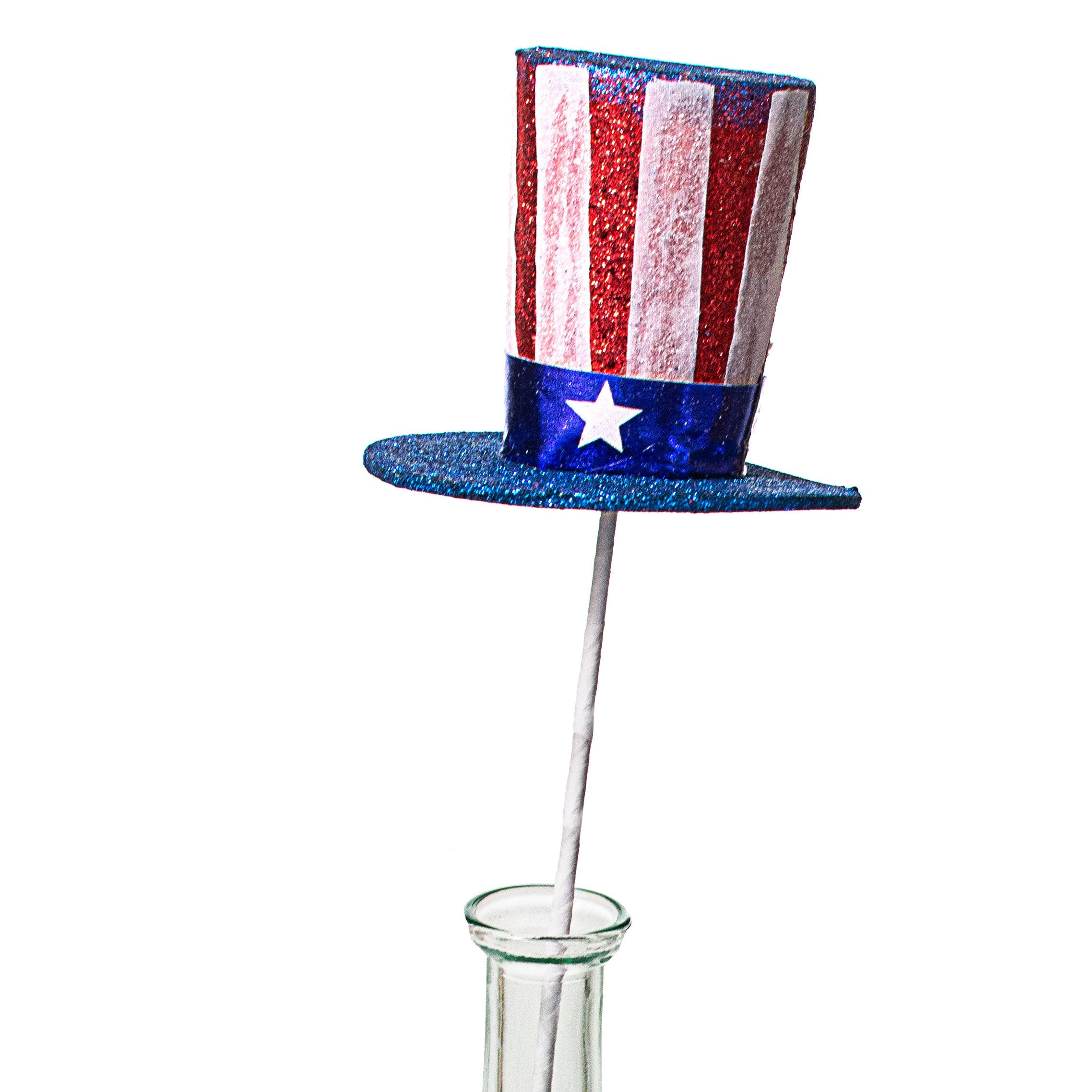 12" Stars & Stripes Top Hat Pick: RWB Item Number: 74095RWB