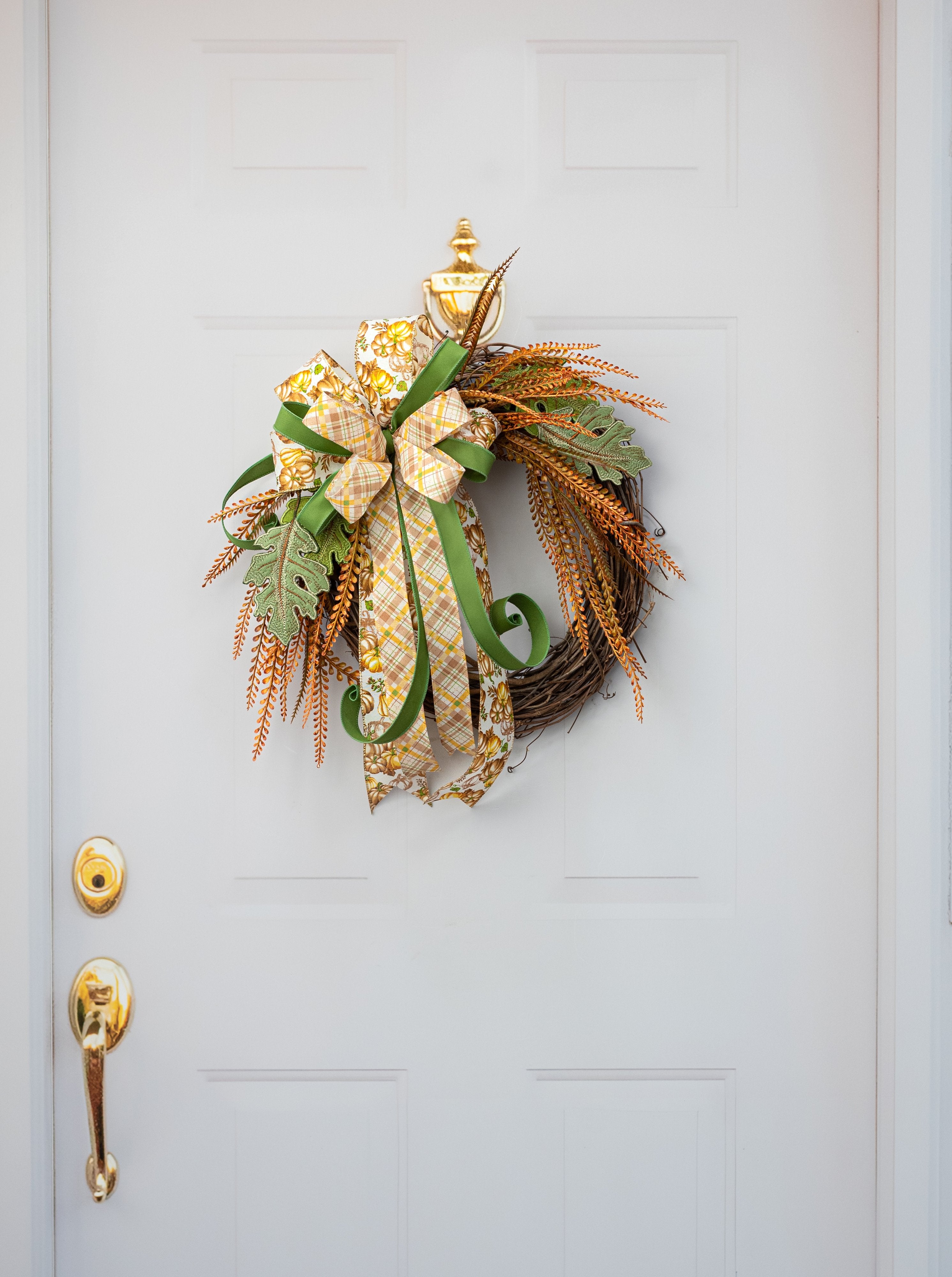 [D Stevens] 7" Embroidered Double Oak Leaf Clip Ornament: Natural Green detail photo 5