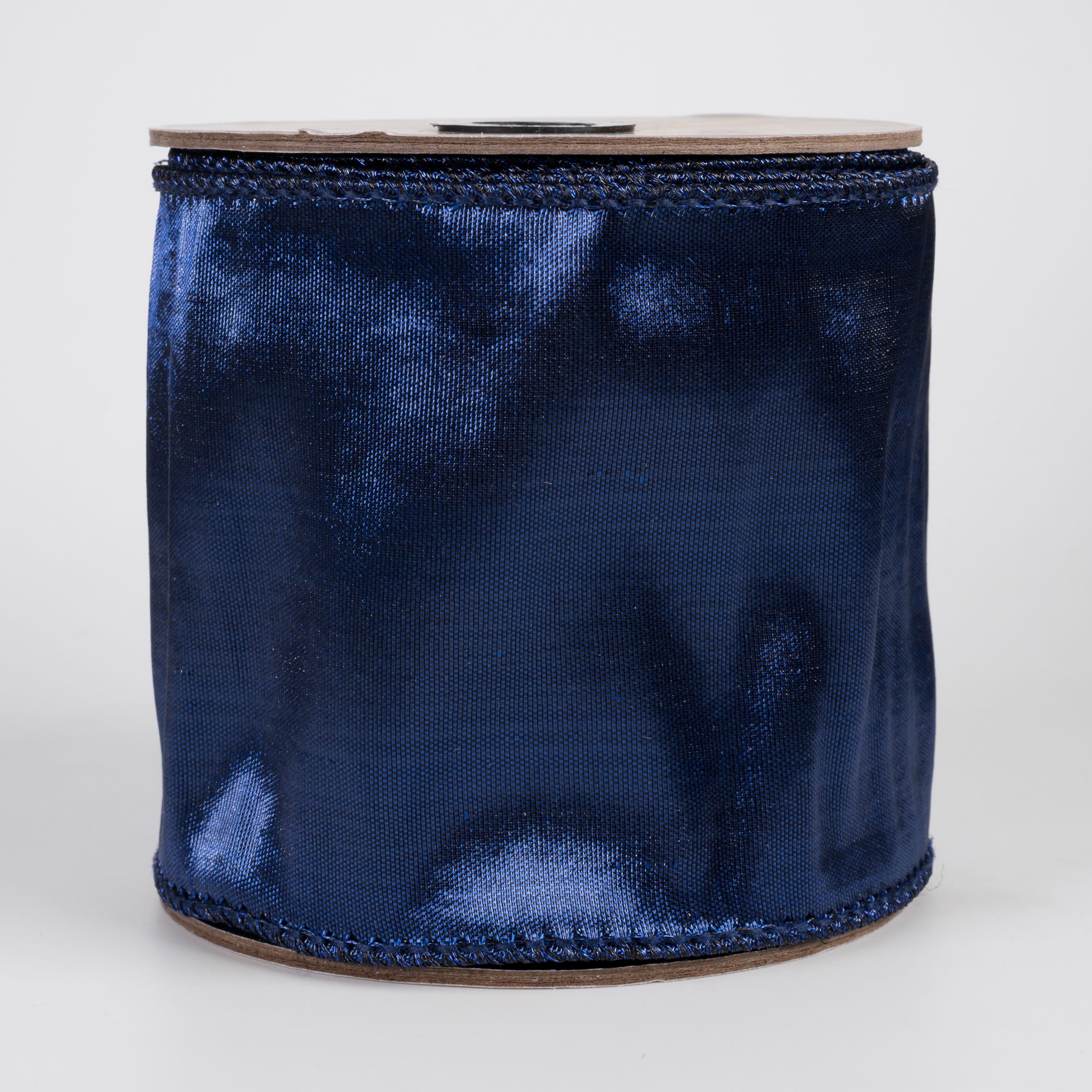 [D Stevens] 4" Metallic Dupioni Ribbon: Dark Blue (10 Yards) Item Number: 05-2403