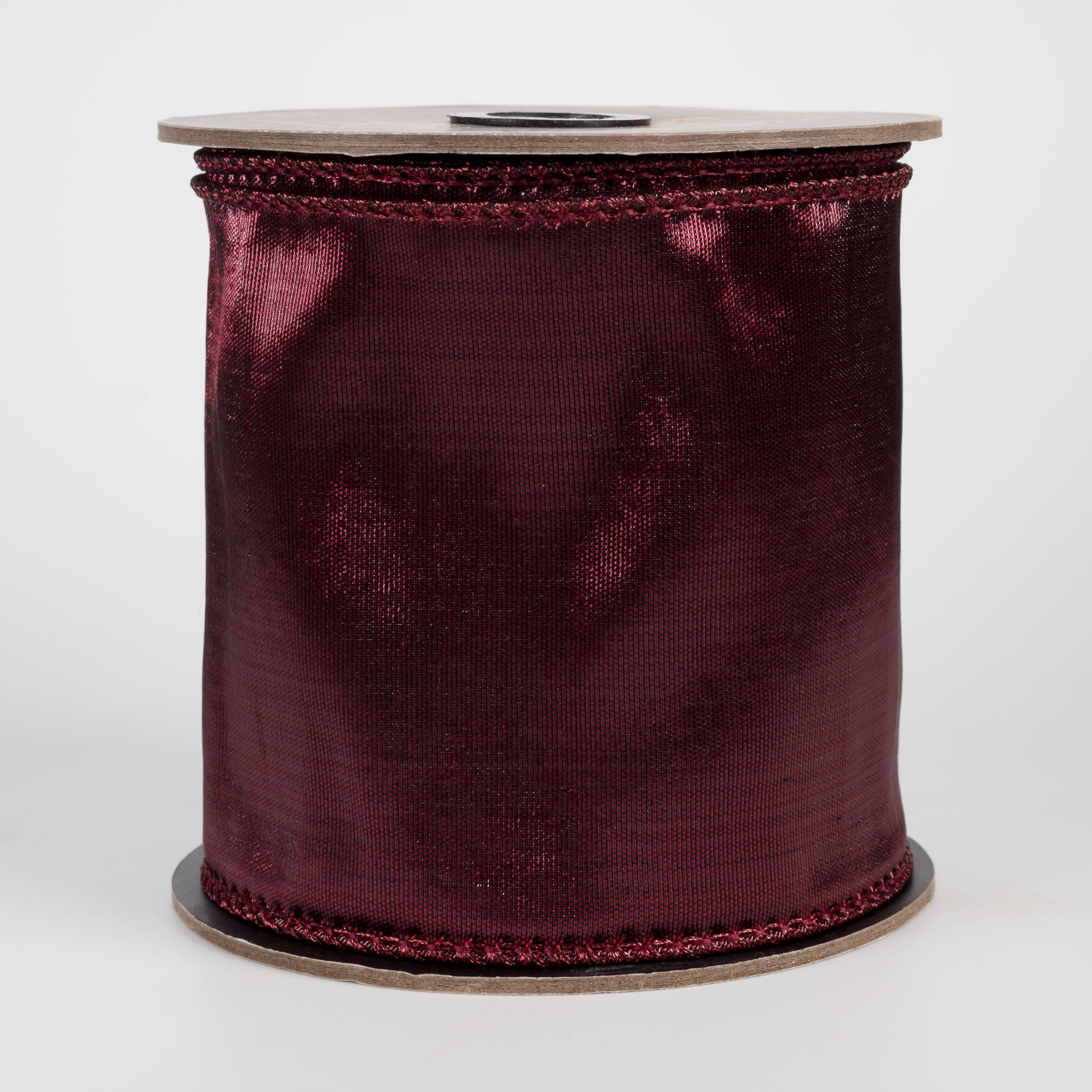 [D Stevens] 4" Metallic Dupioni Ribbon: Ruby Red (10 Yards) Item Number: 05-2368