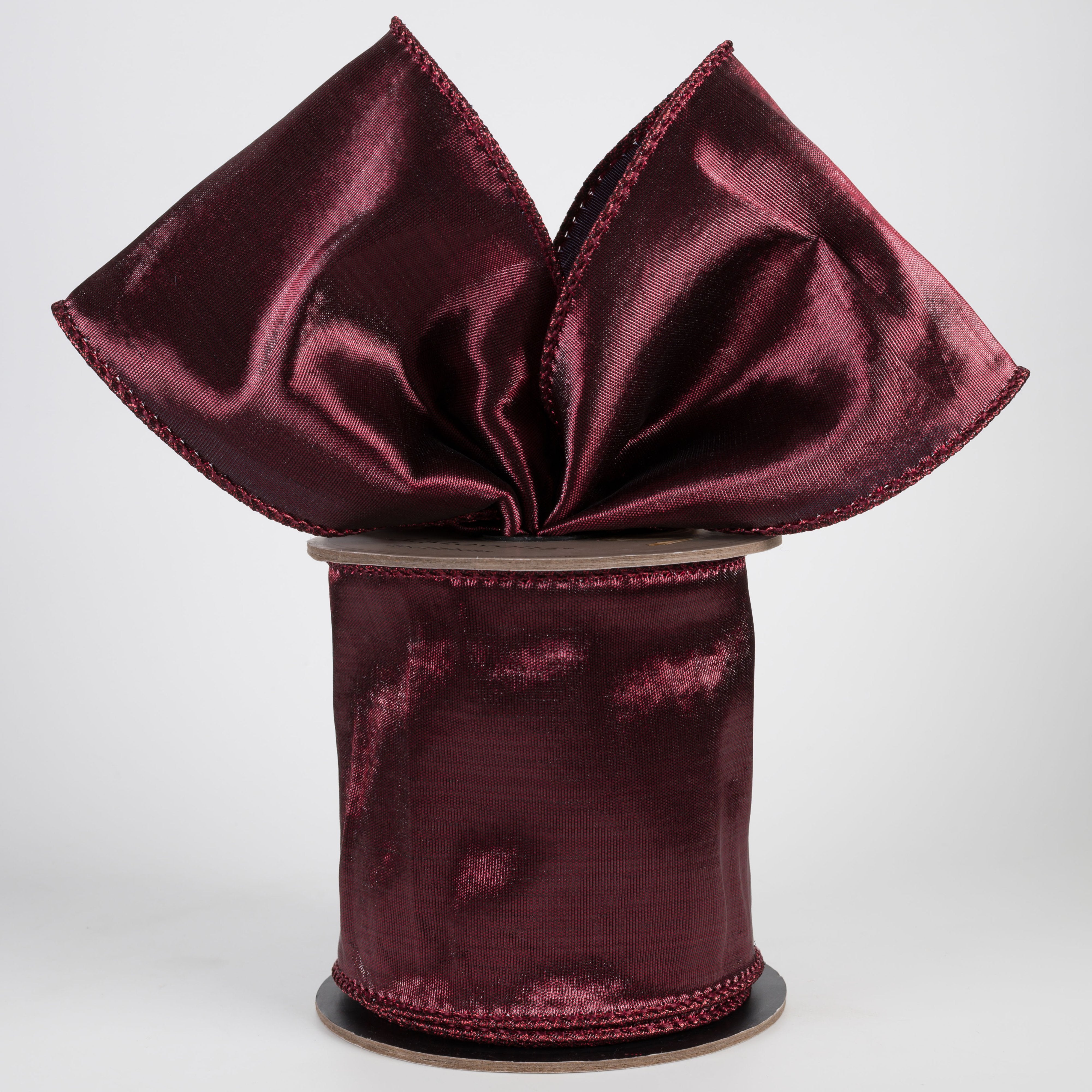[D Stevens] 4" Metallic Dupioni Ribbon: Ruby Red (10 Yards) Lifestyle Photo