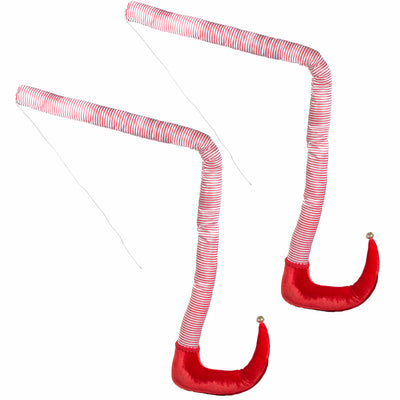 42" Stripe Elf Legs: Red & White (Set of 2) Item Number: XK0106