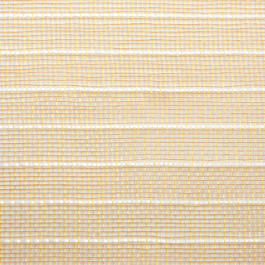 10" Stripe Fine Weave Mesh: Natural & Gold with White detail photo 3