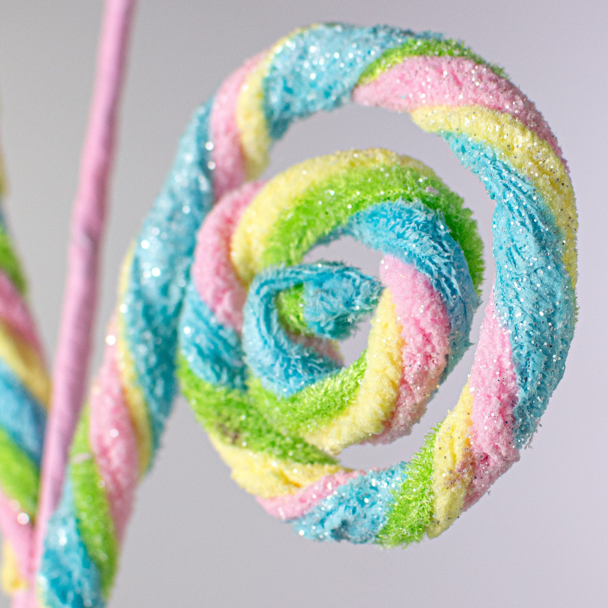 26" Stripe Spiral Curly Spray: Pastel Multi Lifestyle Photo
