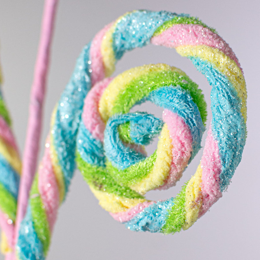 26" Stripe Spiral Curly Spray: Pastel Multi Lifestyle Photo