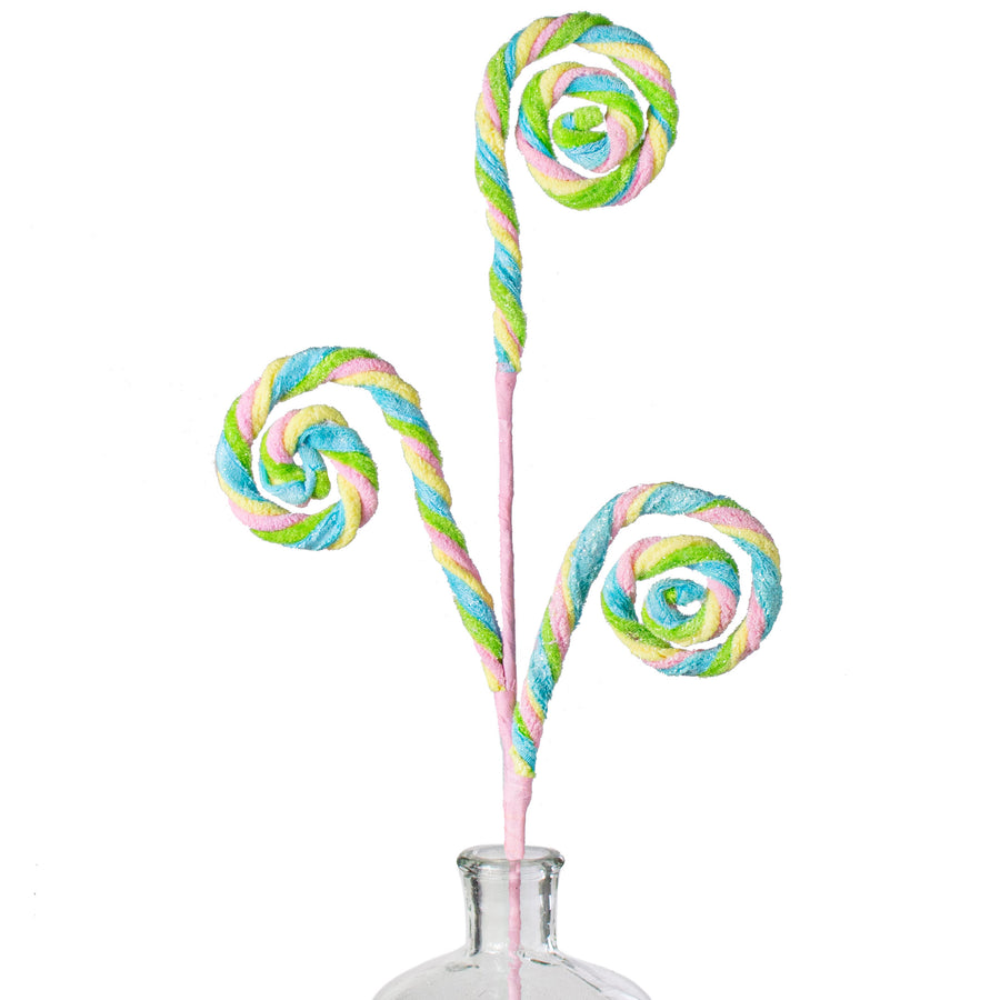 26" Stripe Spiral Curly Spray: Pastel Multi Item Number: 63399SU