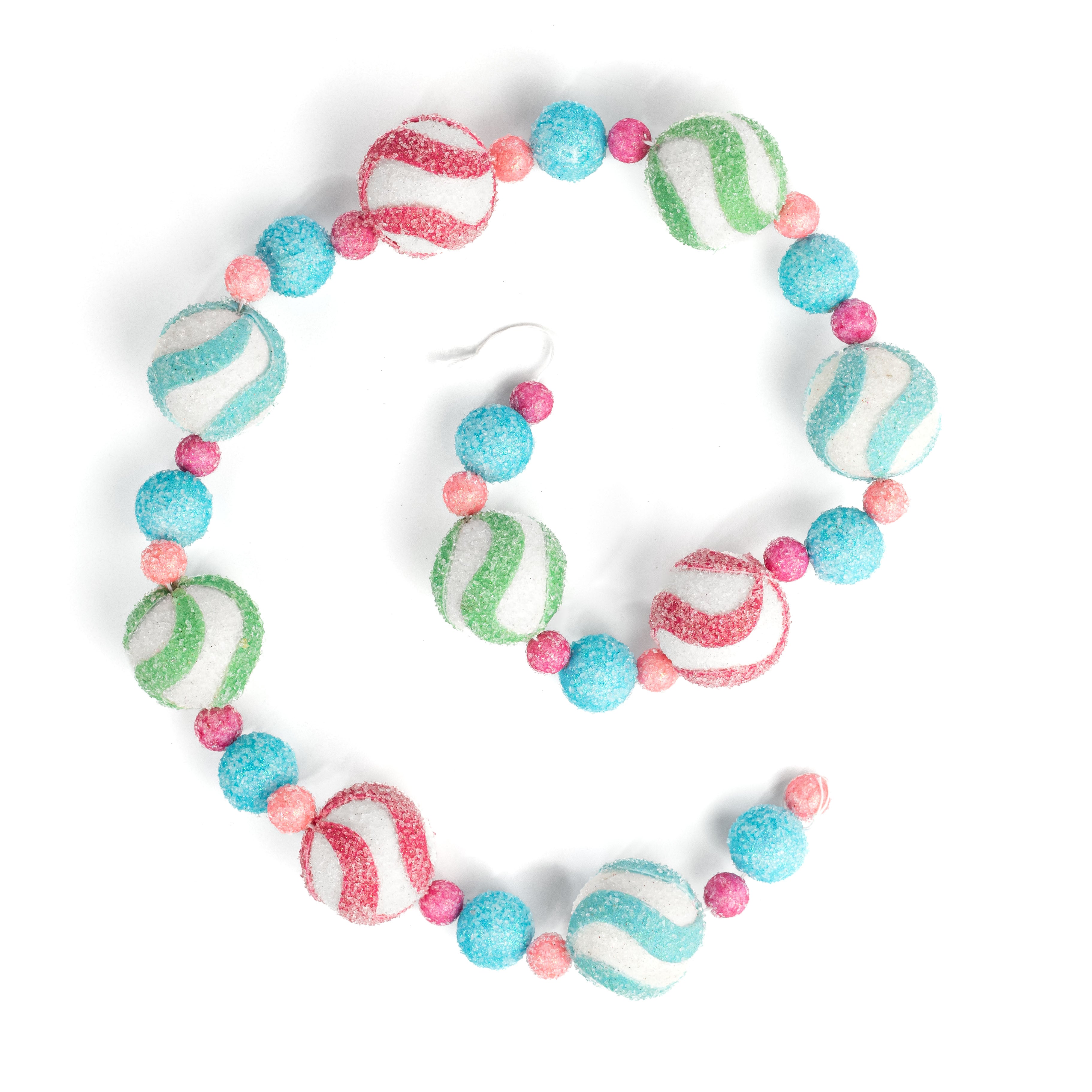 4' Sugar Candy Swirl Ball Garland Item Number: 85794MIX