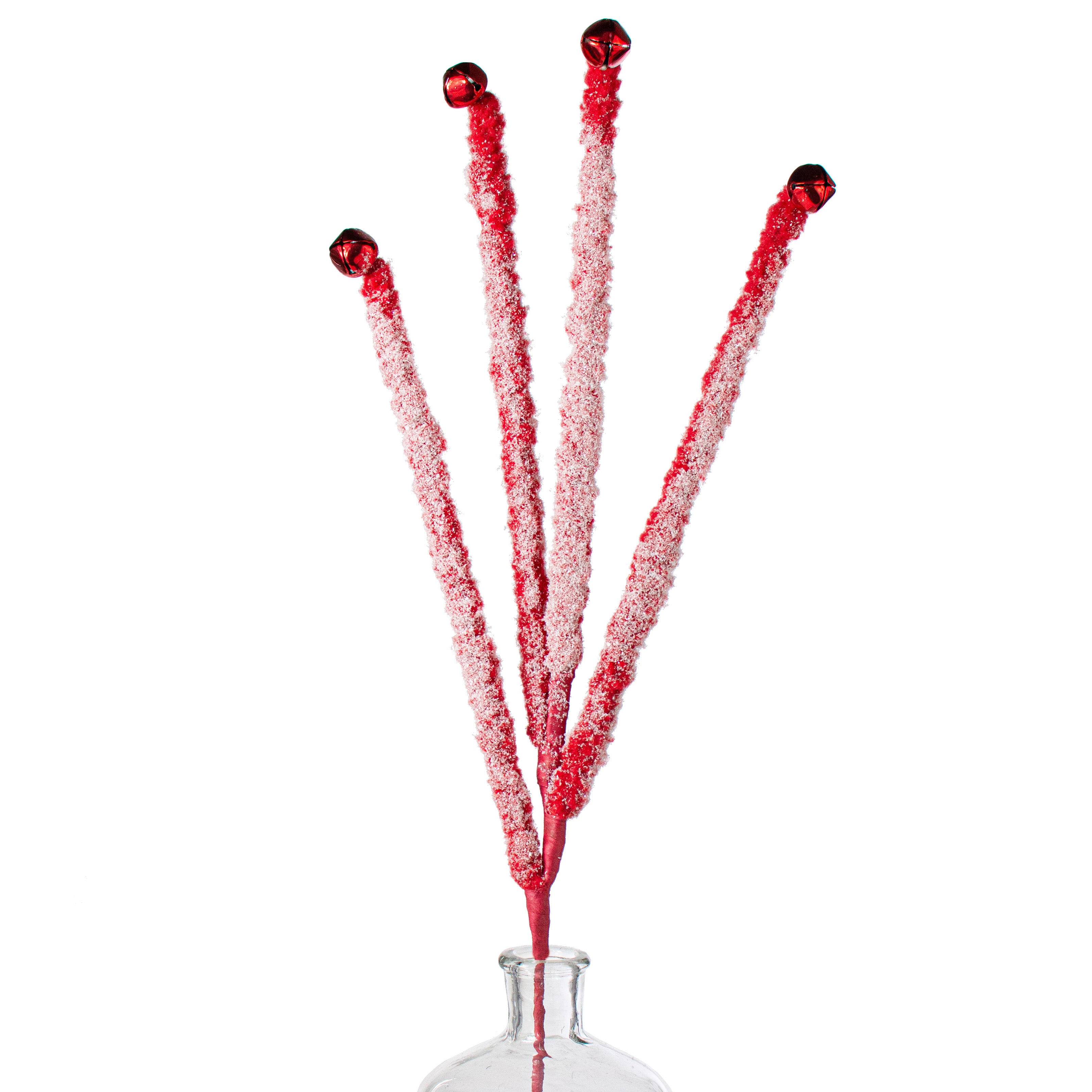 26" Sugar Glazed Wool Tinsels Spray: Red Item Number: ISB73631
