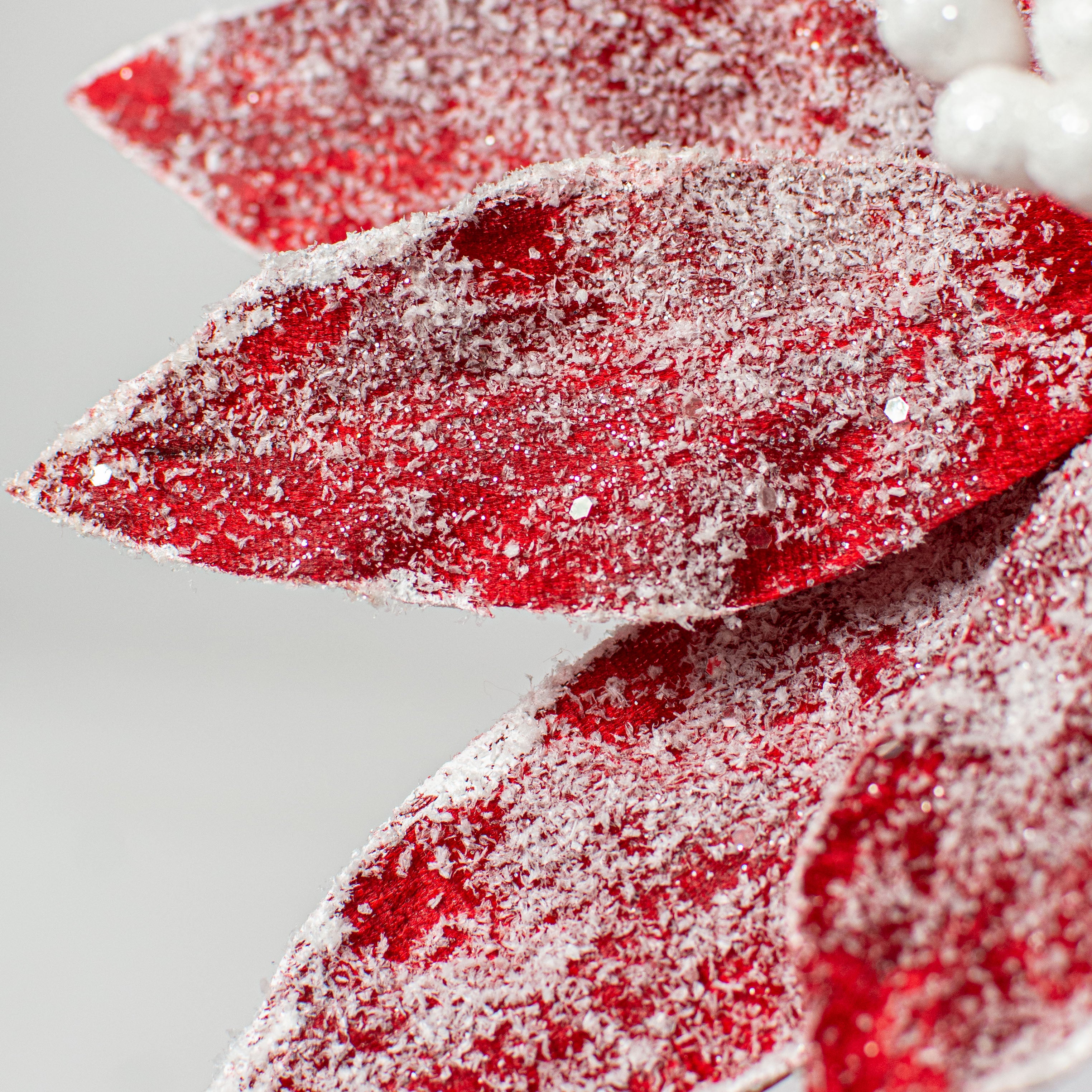 22" Sugar Poinsettia Spray: Red Lifestyle Photo