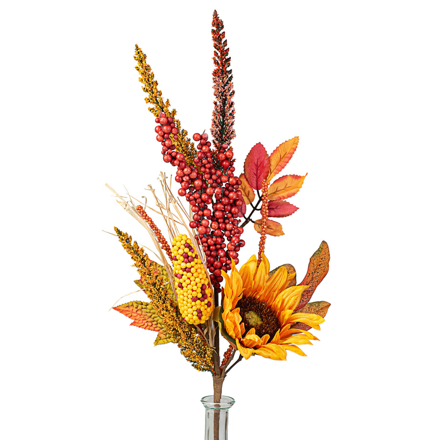 24" Sunflower Corn Berry Spray Item Number: 56751OR