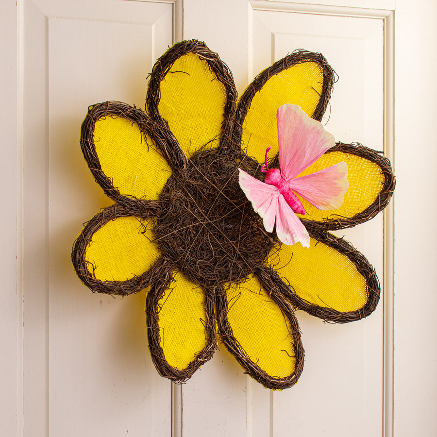 20" Sunflower Grapevine Hanger Lifestyle Photo