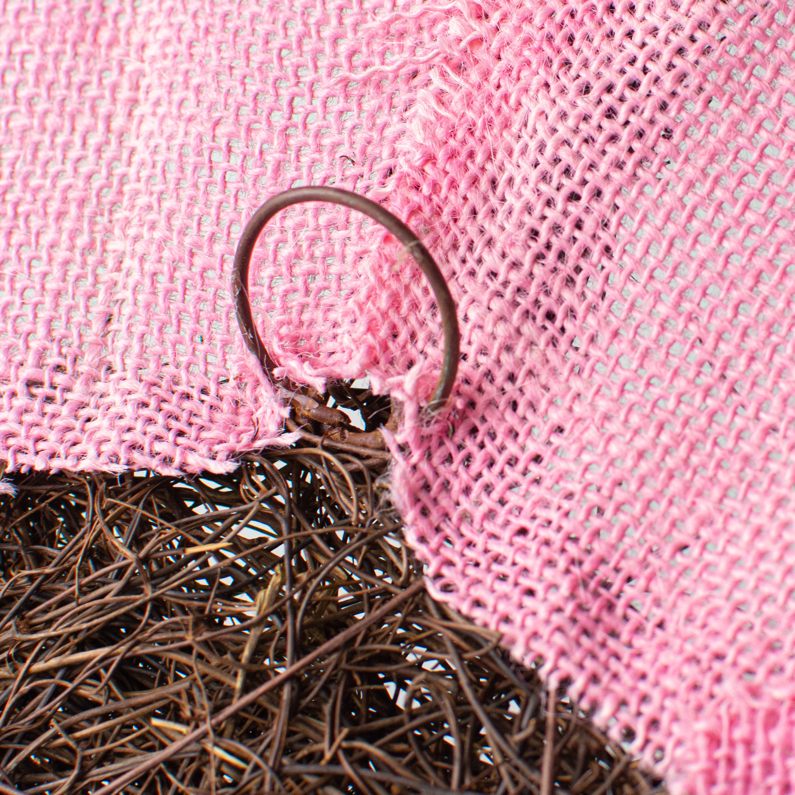 20" Sunflower Grapevine Hanger: Pink detail photo 3