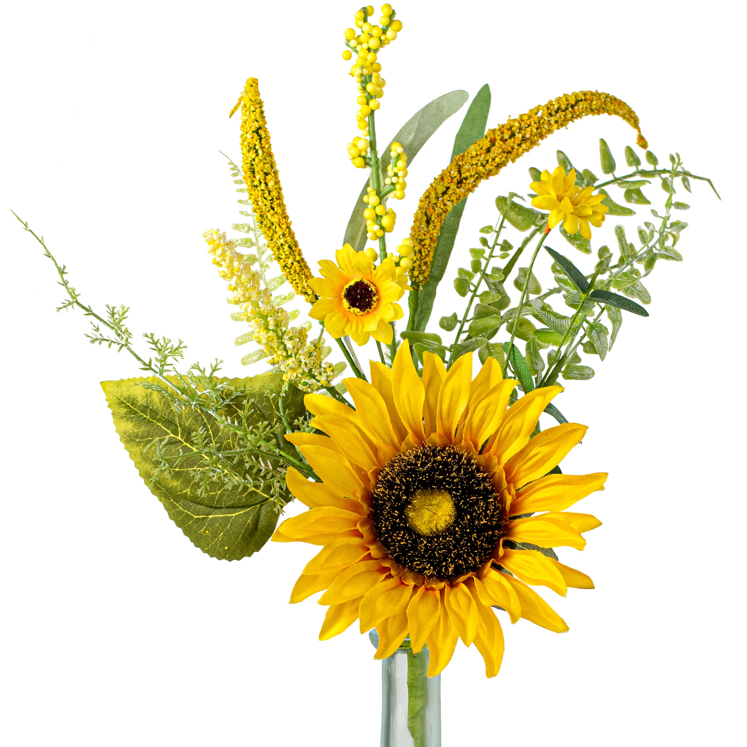 18" Sunflower & Greenery Filler Pick Item Number: 63298SP18