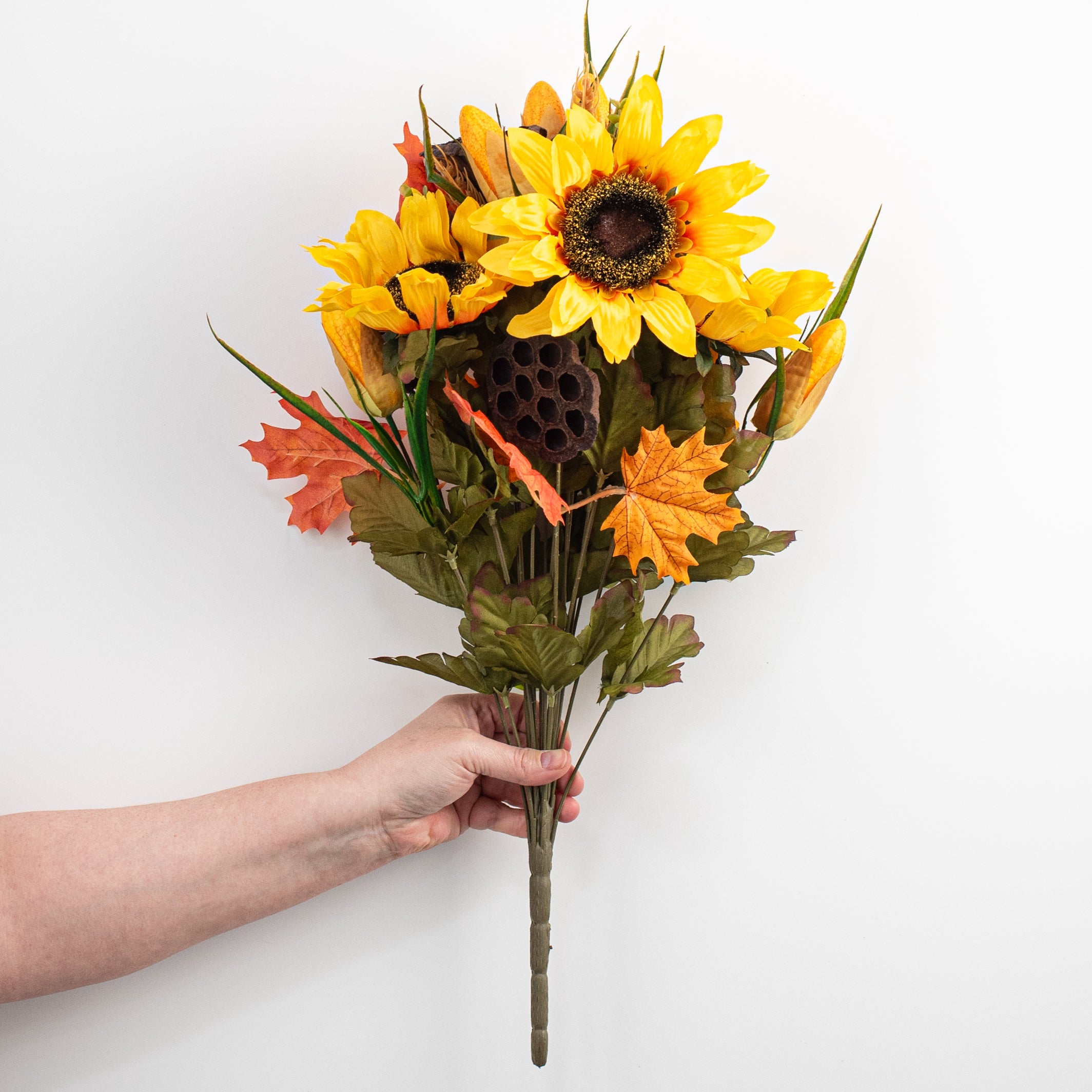 21" Sunflower, Lotus Pod & Corn Bush (18 Stem) detail photo 3