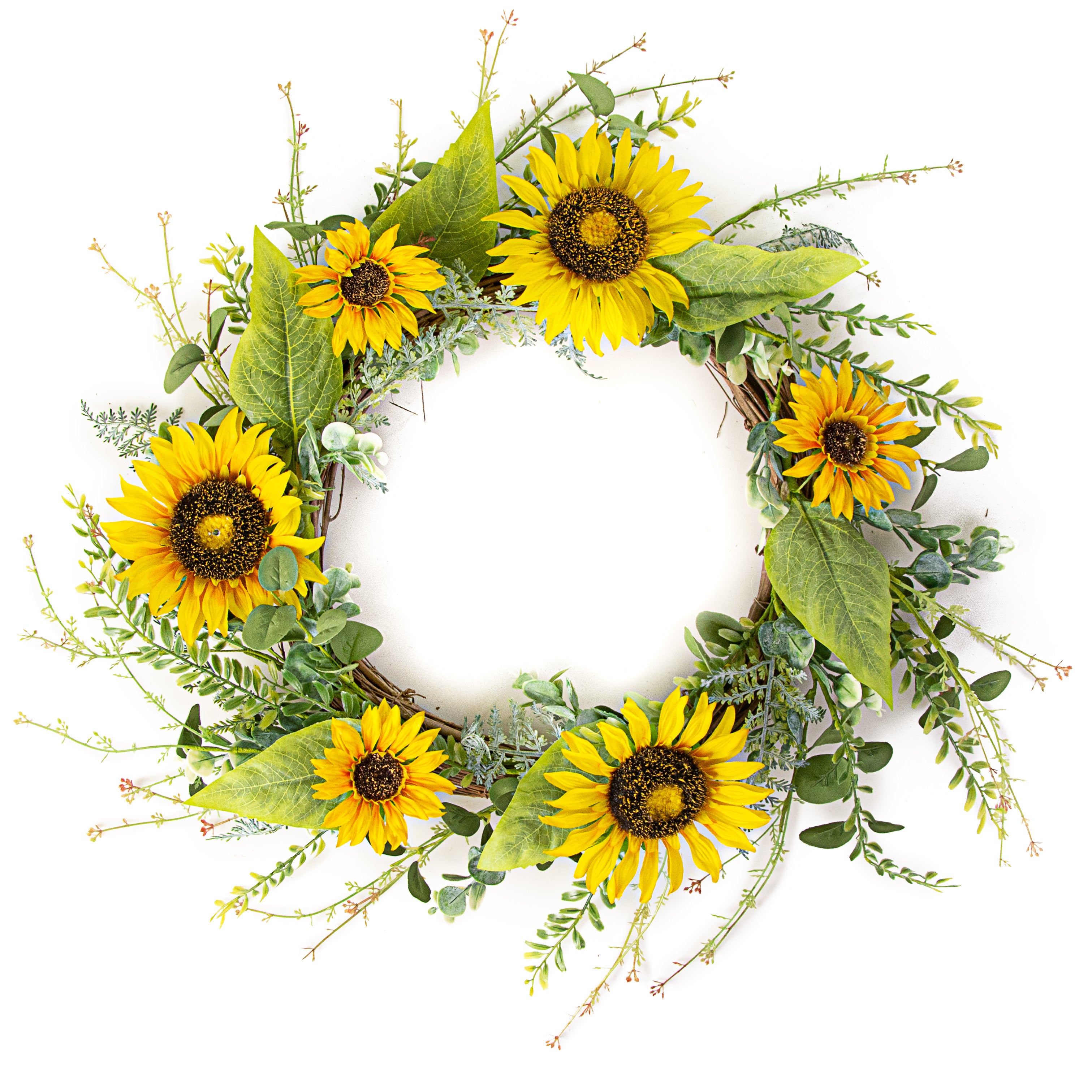 24" Sunflower Mixed Wreath Item Number: 115897