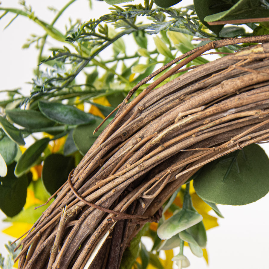 24" Sunflower Mixed Wreath detail photo 3