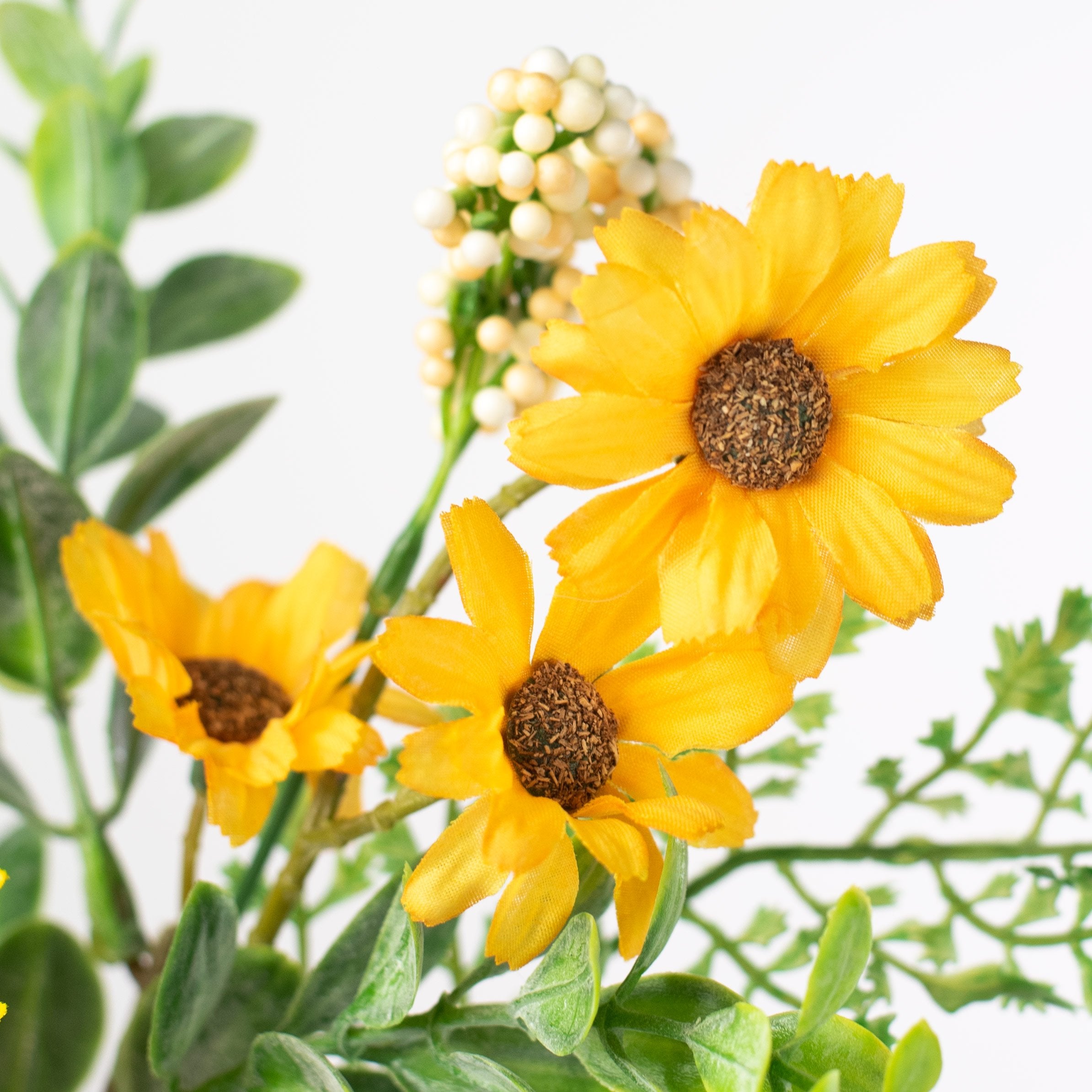 14" Sunflower Pick: Yellow & Green Lifestyle Photo