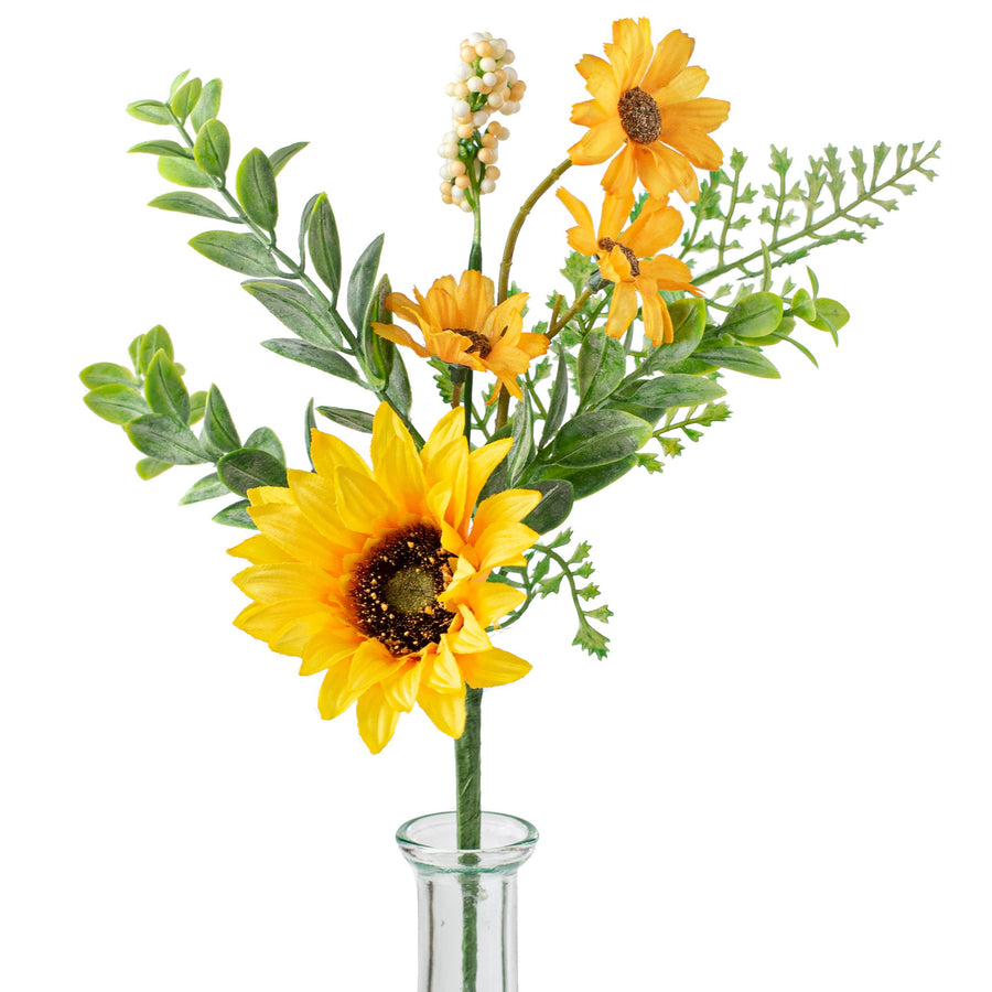 14" Sunflower Pick: Yellow & Green Item Number: FH805040