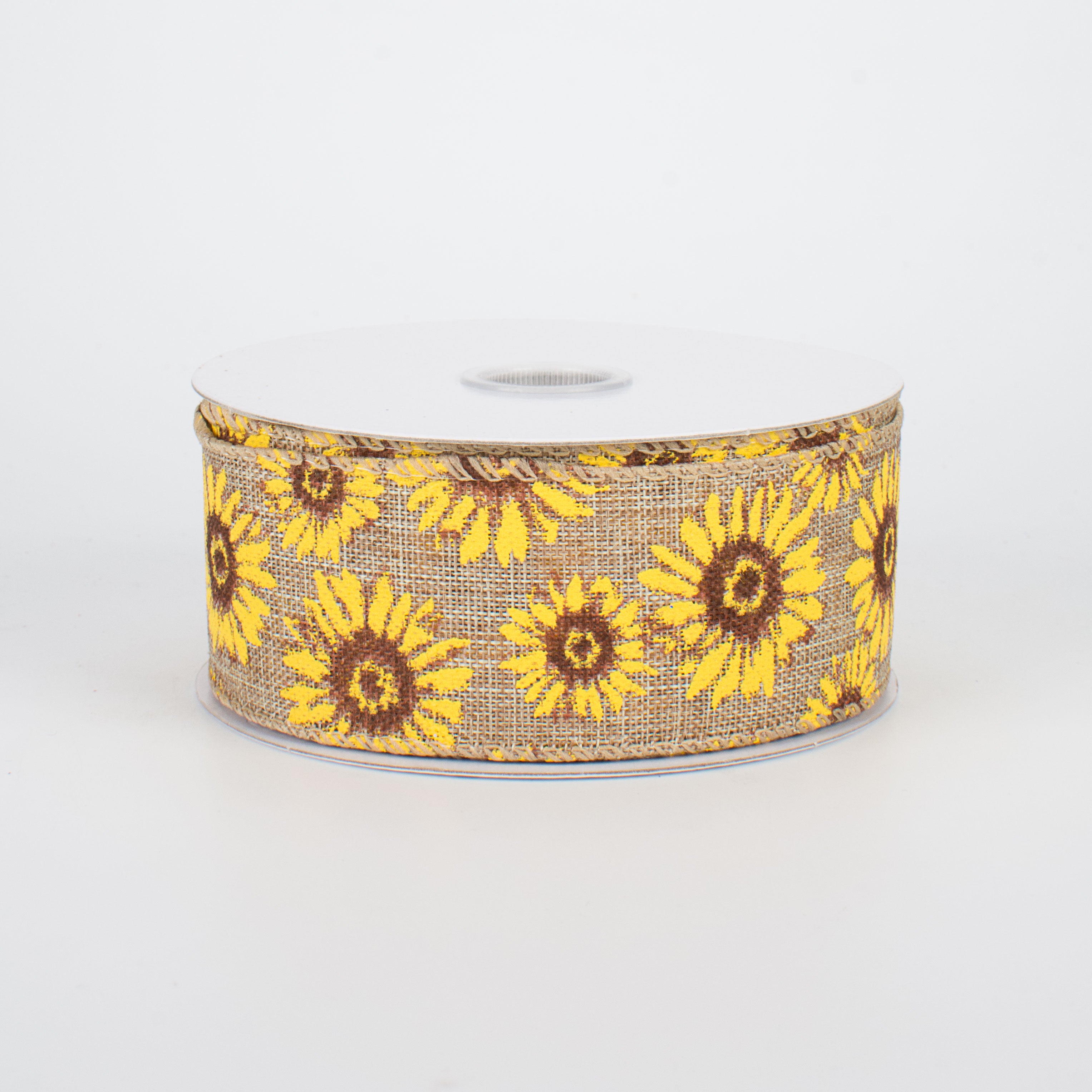 1.5" Sunflower Ribbon: Natural (10 Yards)