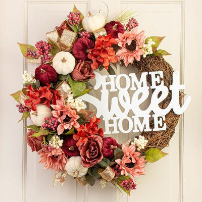 21" Sunflower Rose Hydrangea Bush: Cinnamon Lifestyle Photo