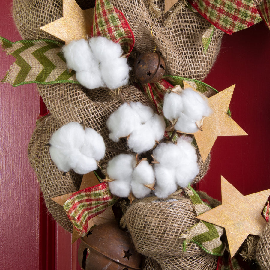 13" Super Cotton Boll Floral Spray Lifestyle Photo