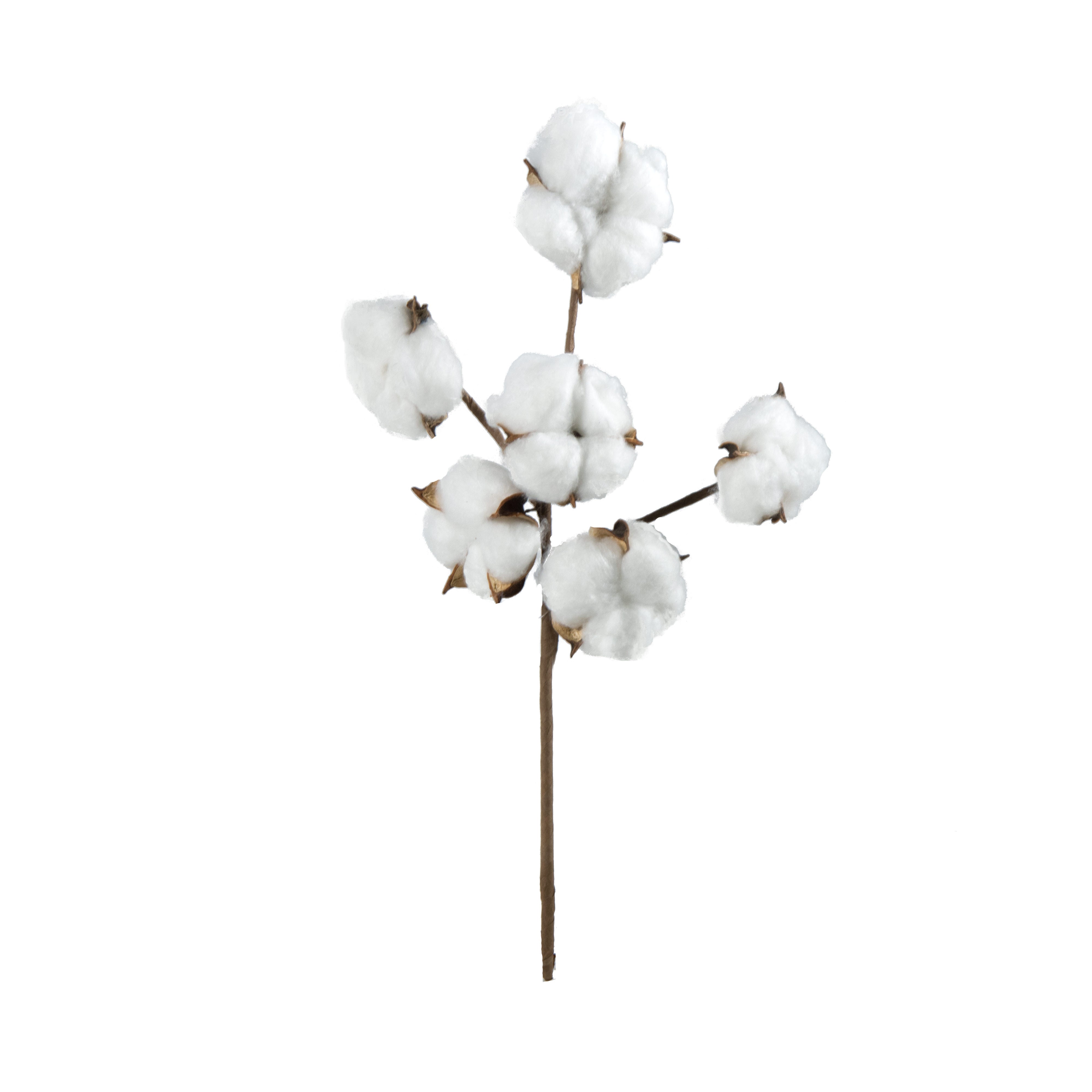 13" Super Cotton Boll Floral Spray Item Number: FH7779